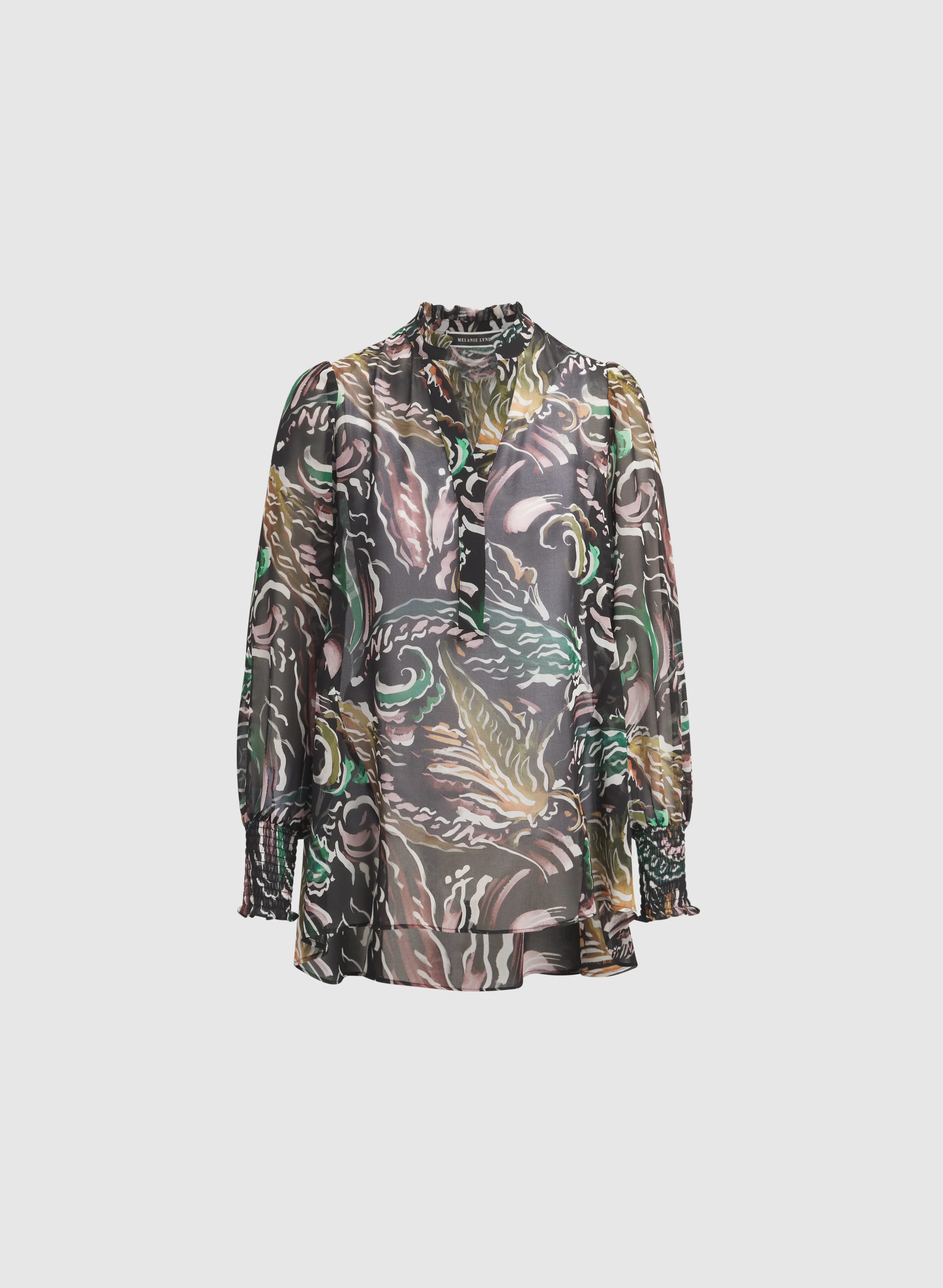 Abstract Asymmetric Blouse - Image 6