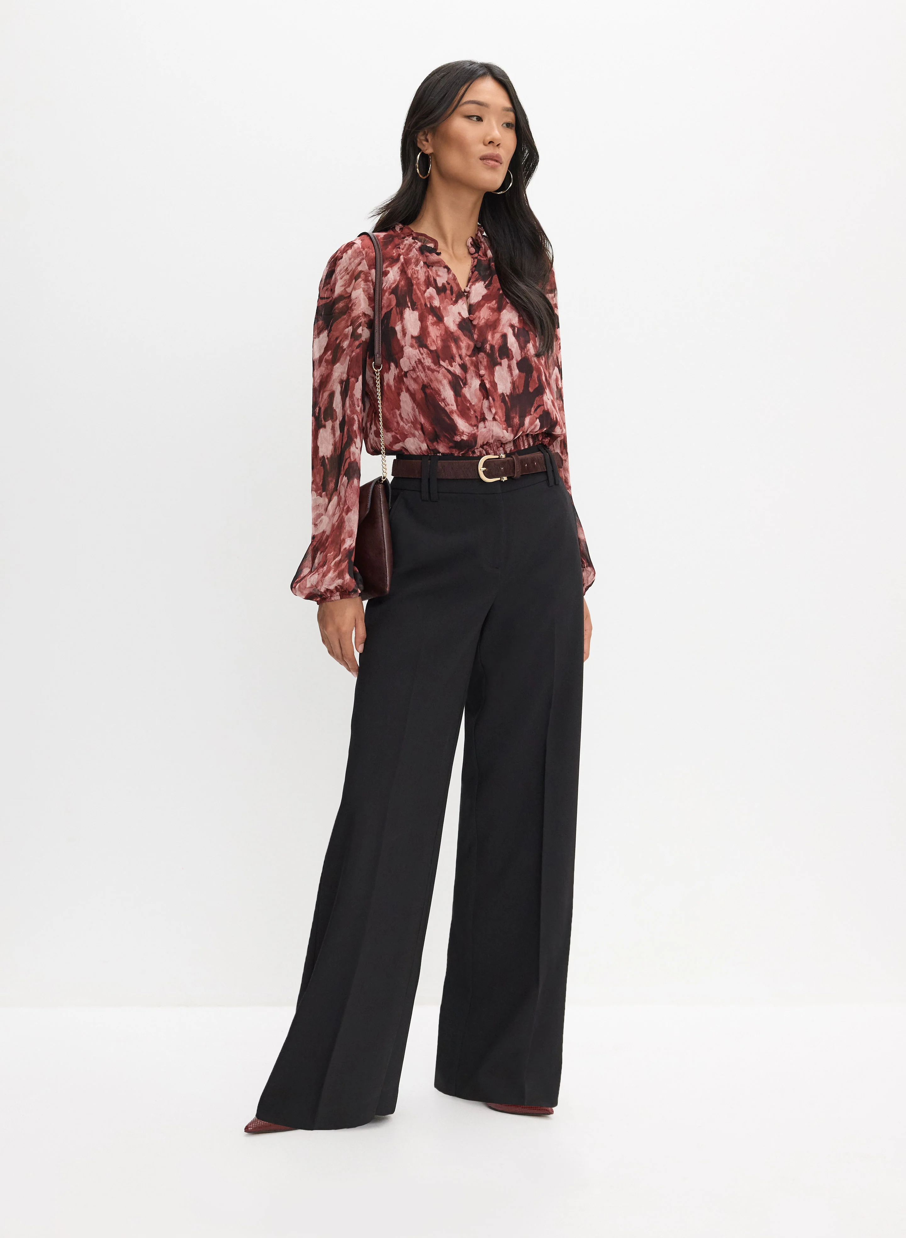 Abstract Chiffon Blouse - Image 3