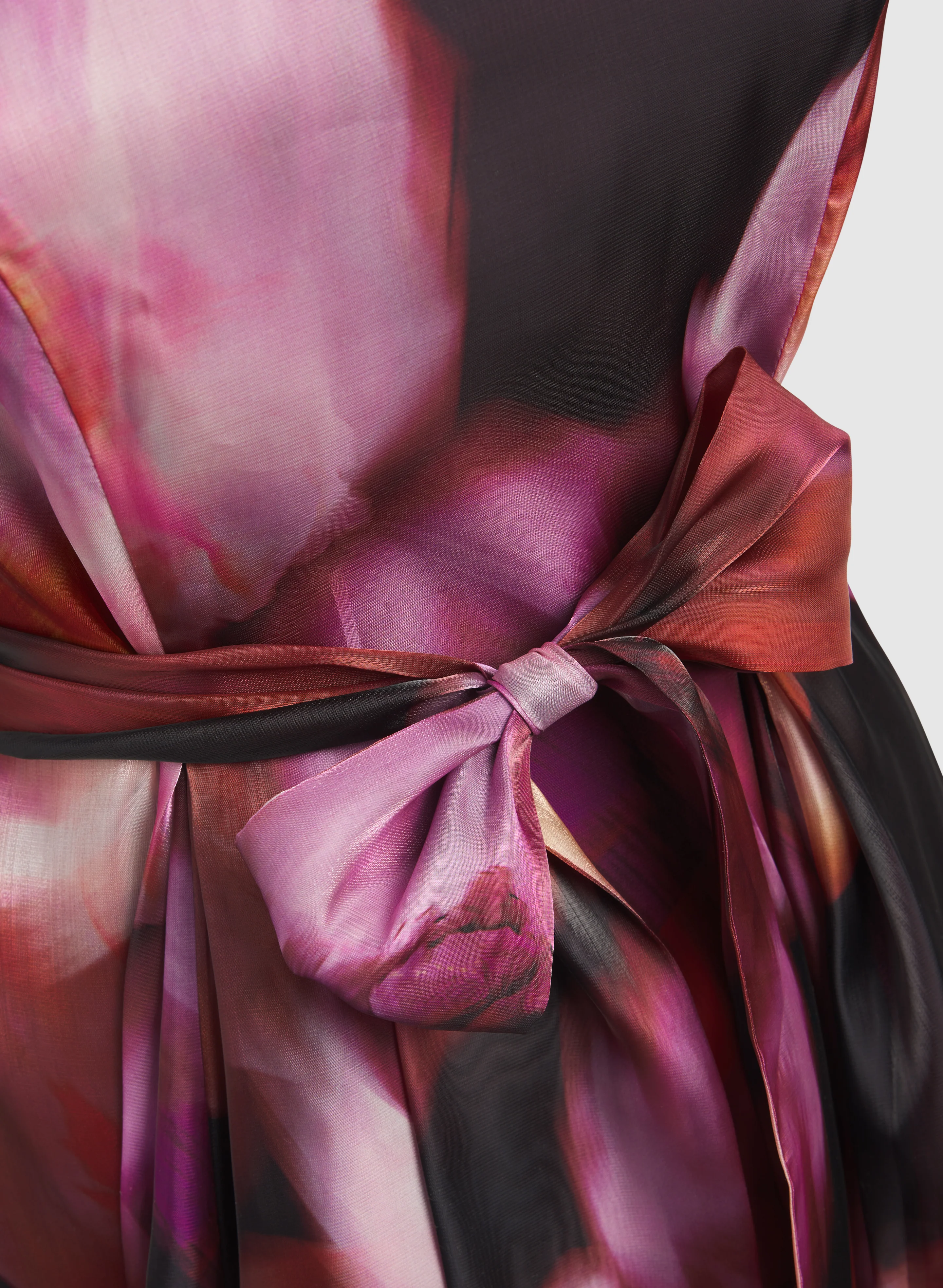 Abstract Floral Organza Dress - Image 7