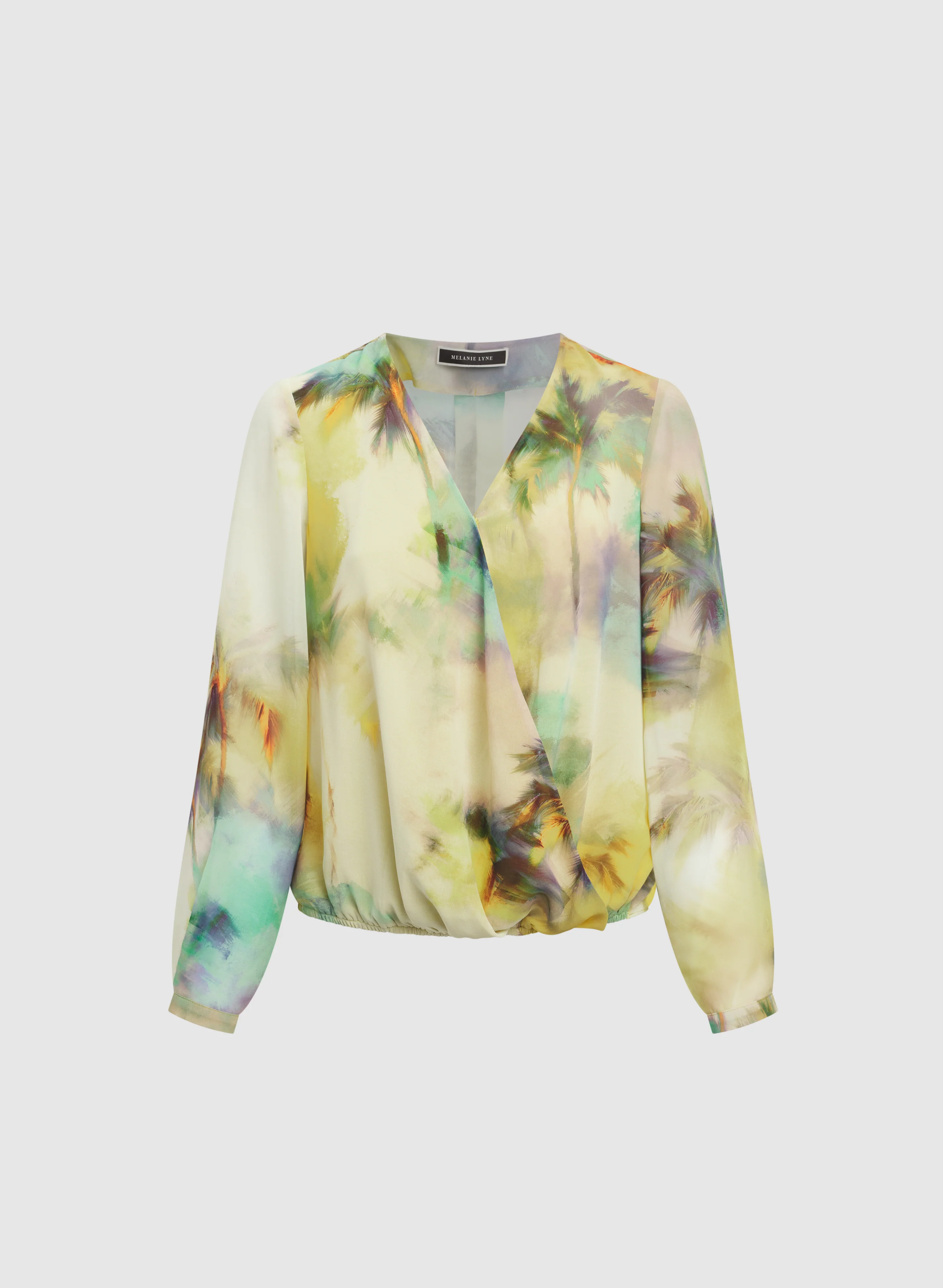 Abstract Palm Print Blouse - Image 6