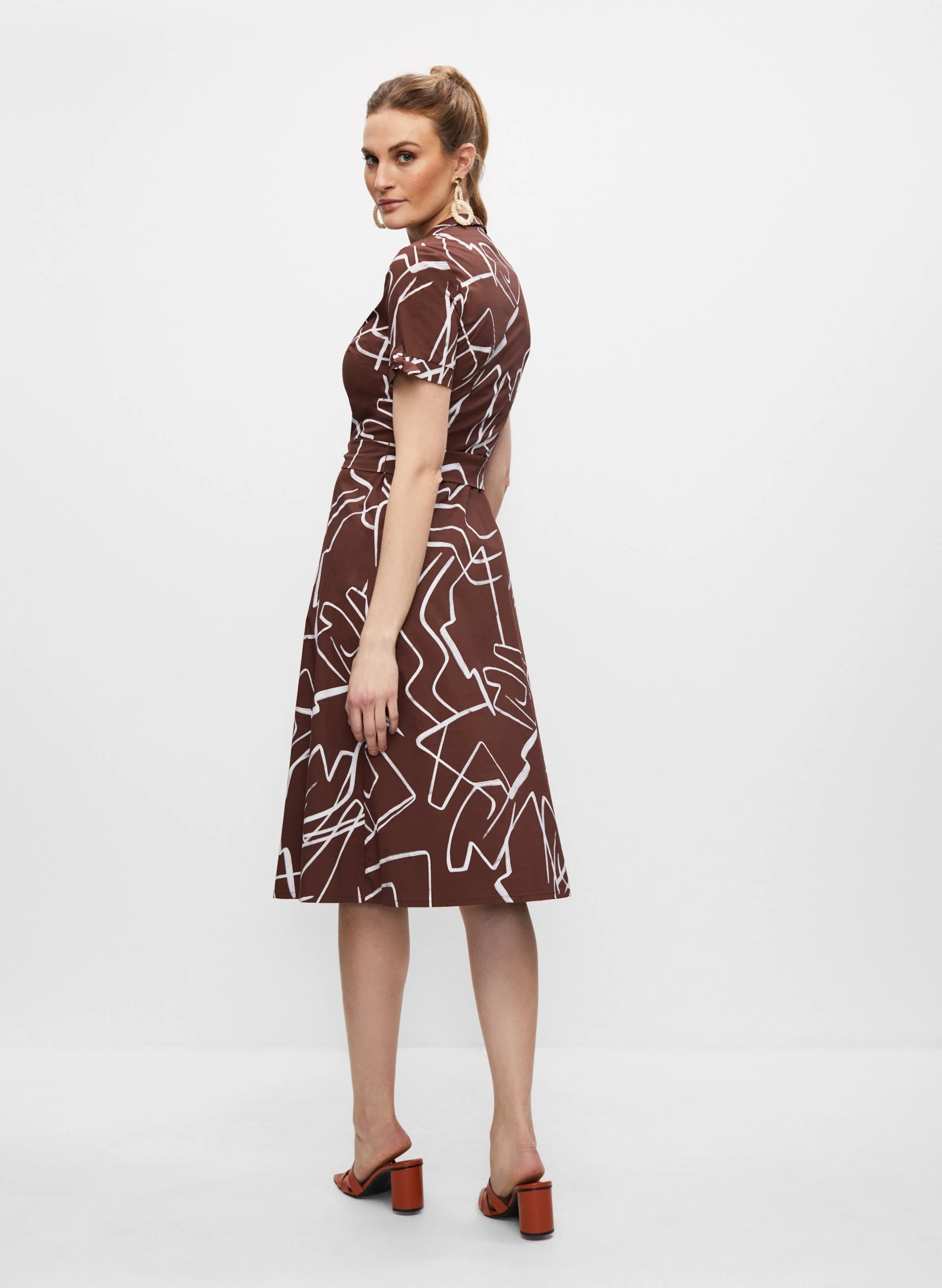 Abstract Print Dress - Image 4