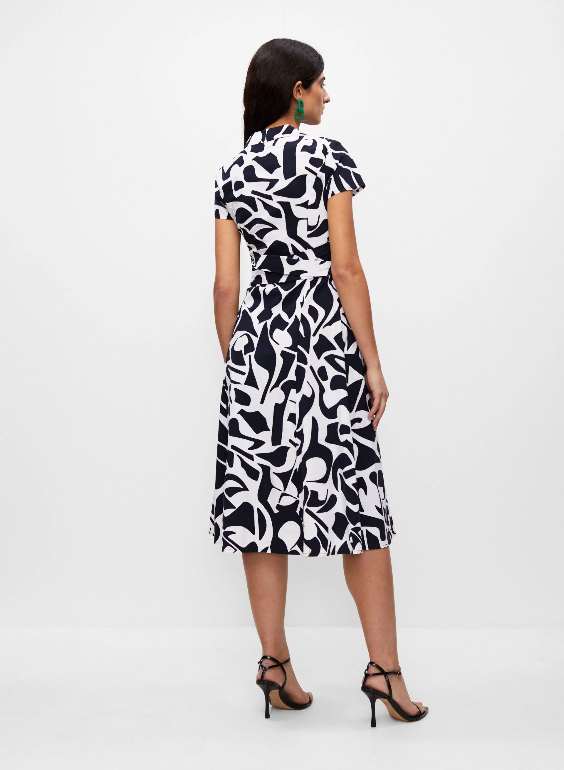 Abstract Print Shirt Dress - Image 3