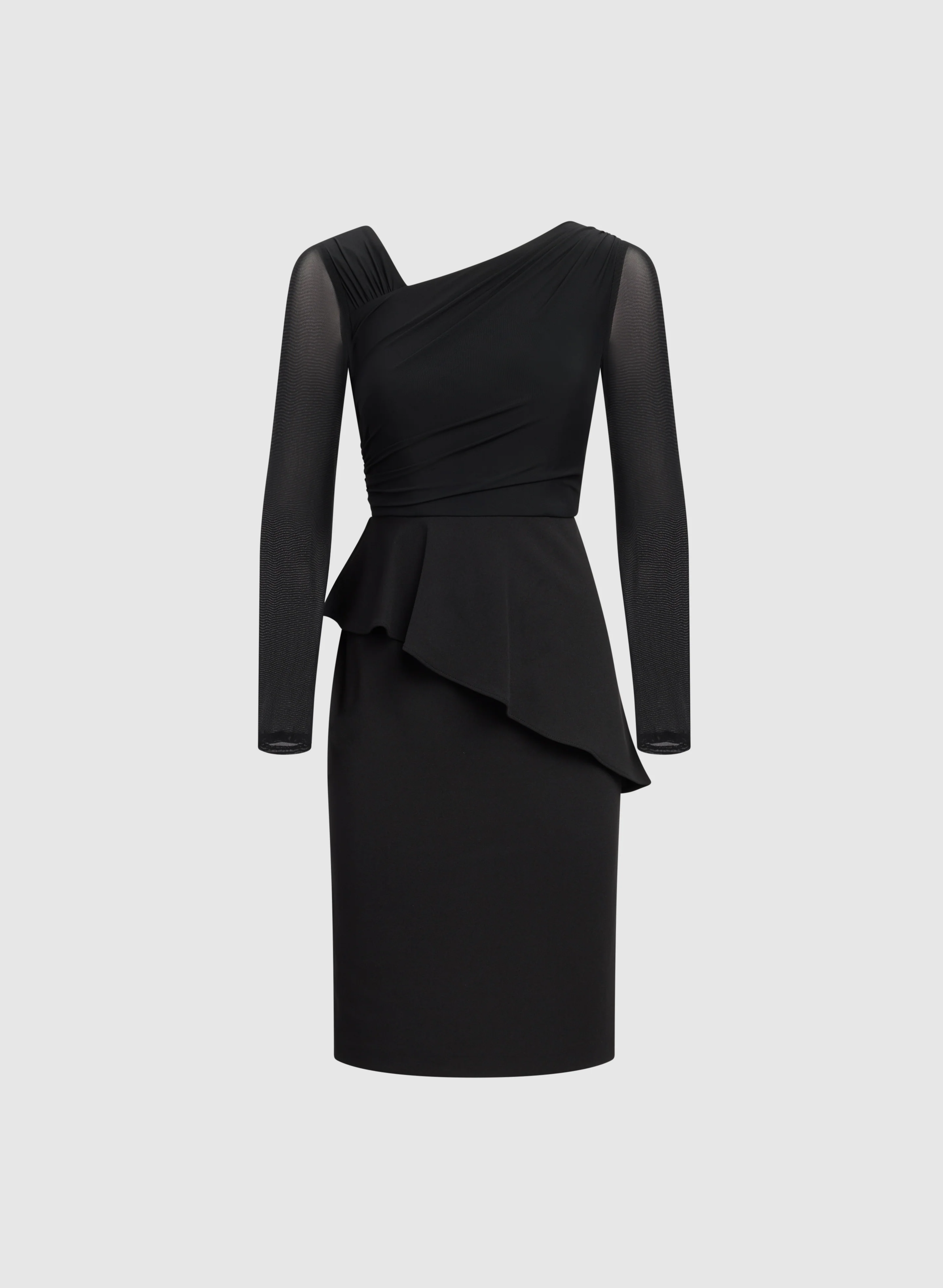Adrianna Papell - Asymmetric Peplum Detail Dress - Image 5