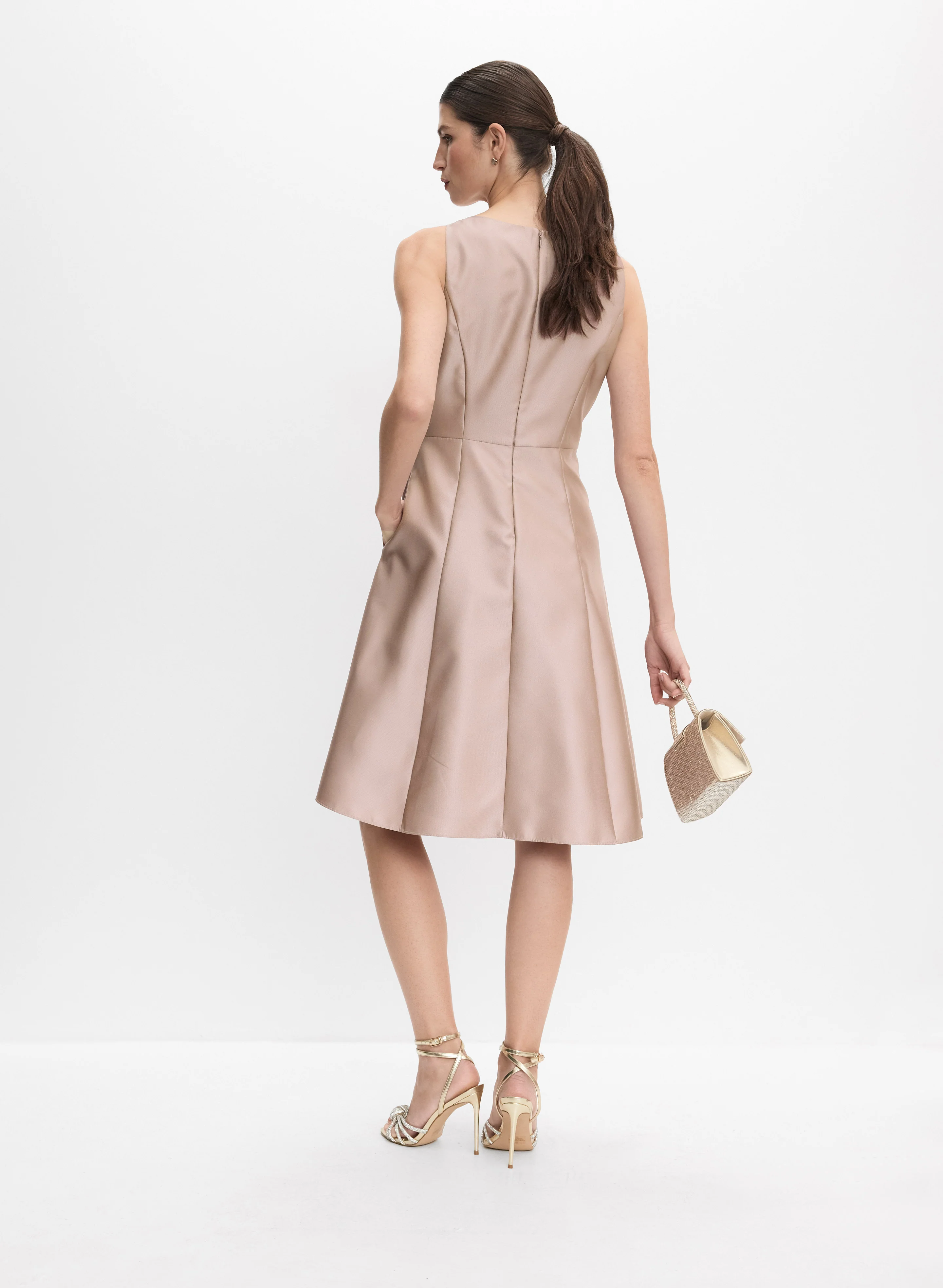Adrianna Papell - Jeweled Button Detail Dress - Image 4