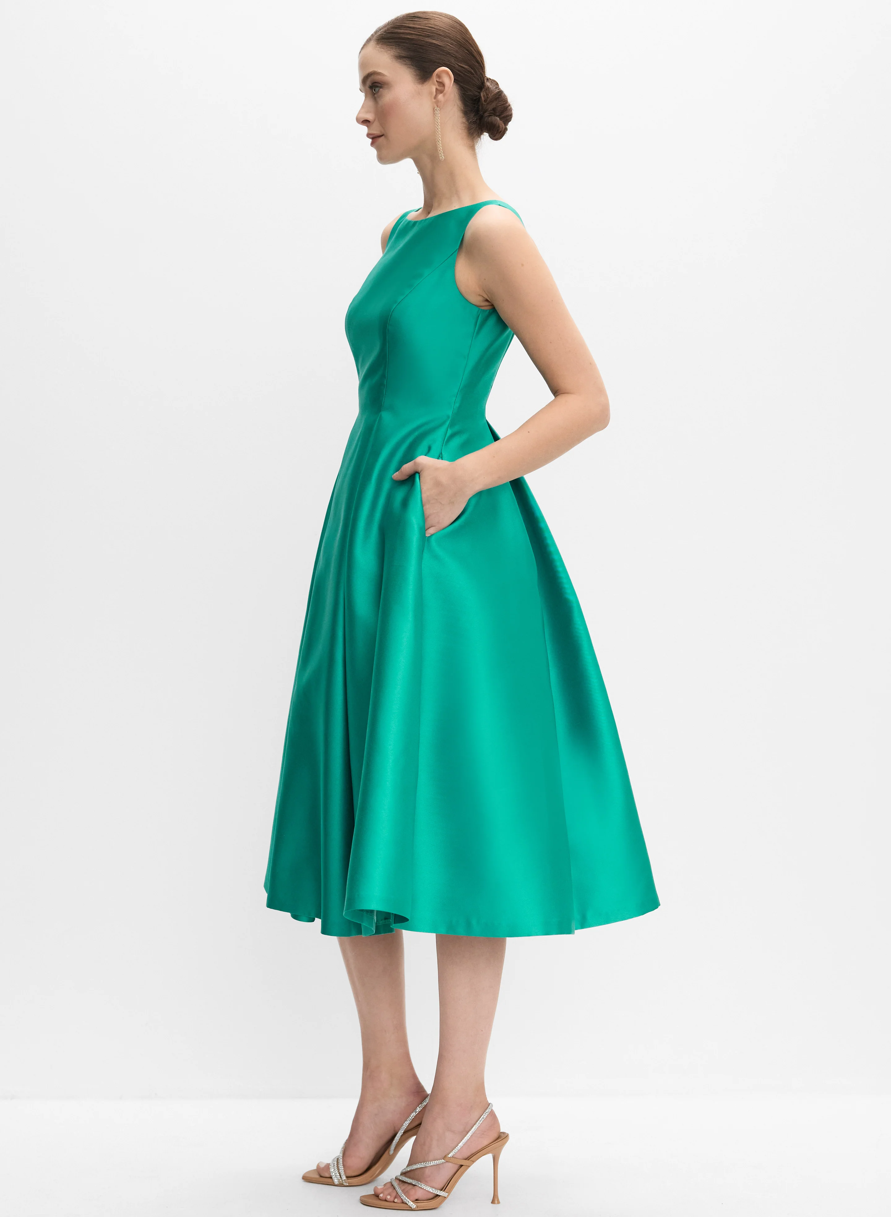Adrianna Papell - Mikado Fit & Flare Dress - Image 2