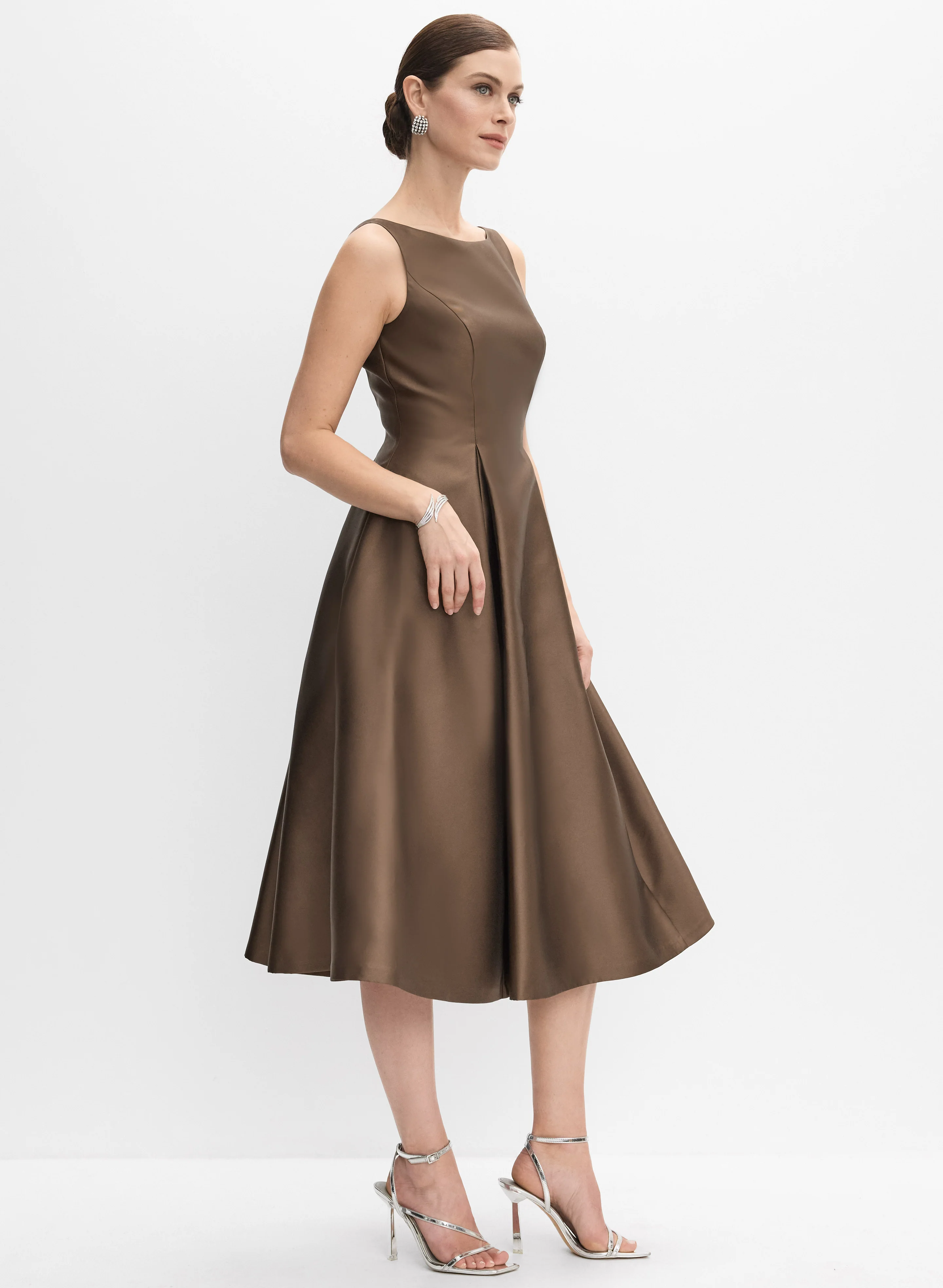 Adrianna Papell - Mikado Fit & Flare Dress - Image 2