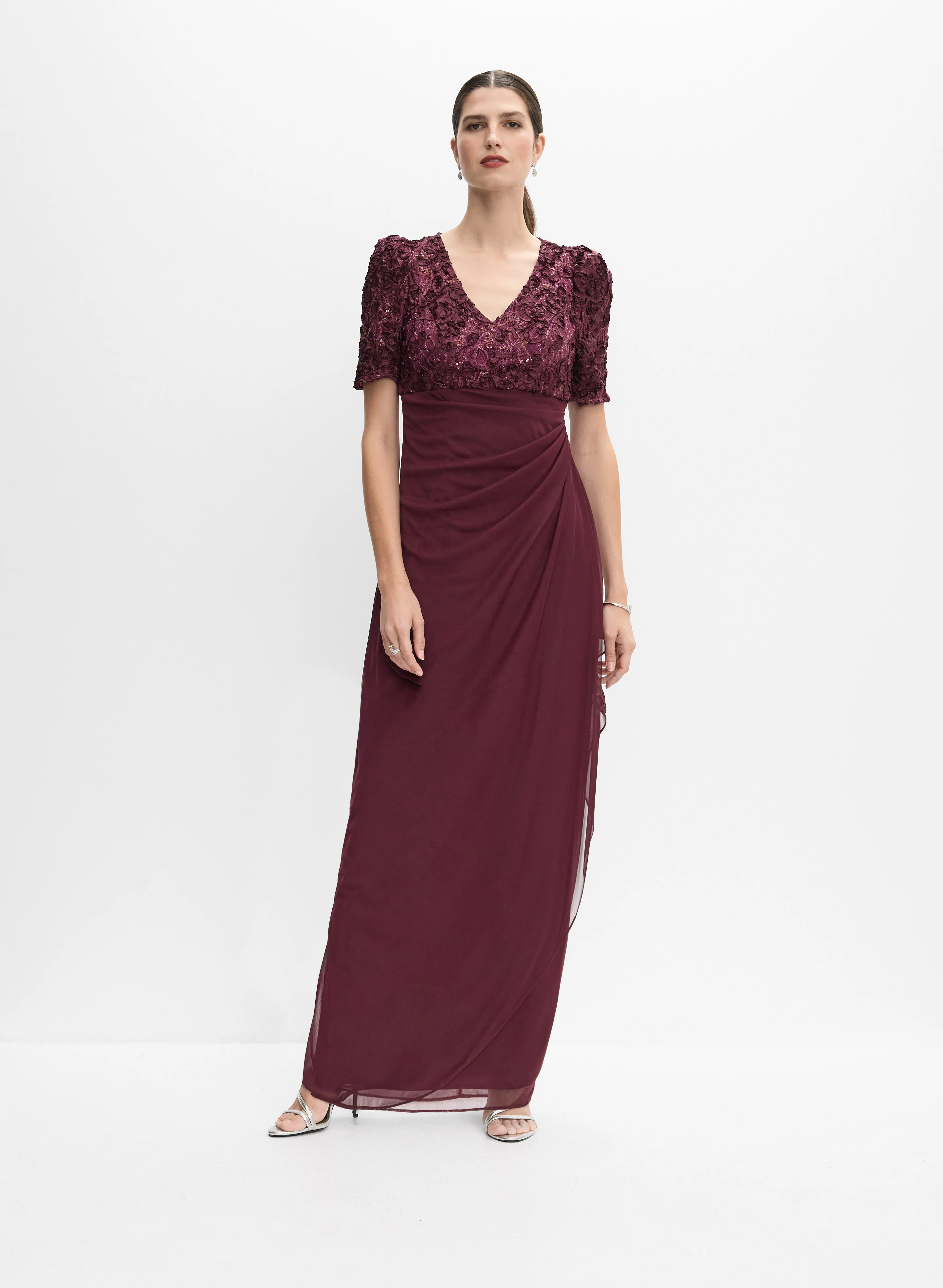 Alex Evenings - Embellished Soutache Embroidered Dress