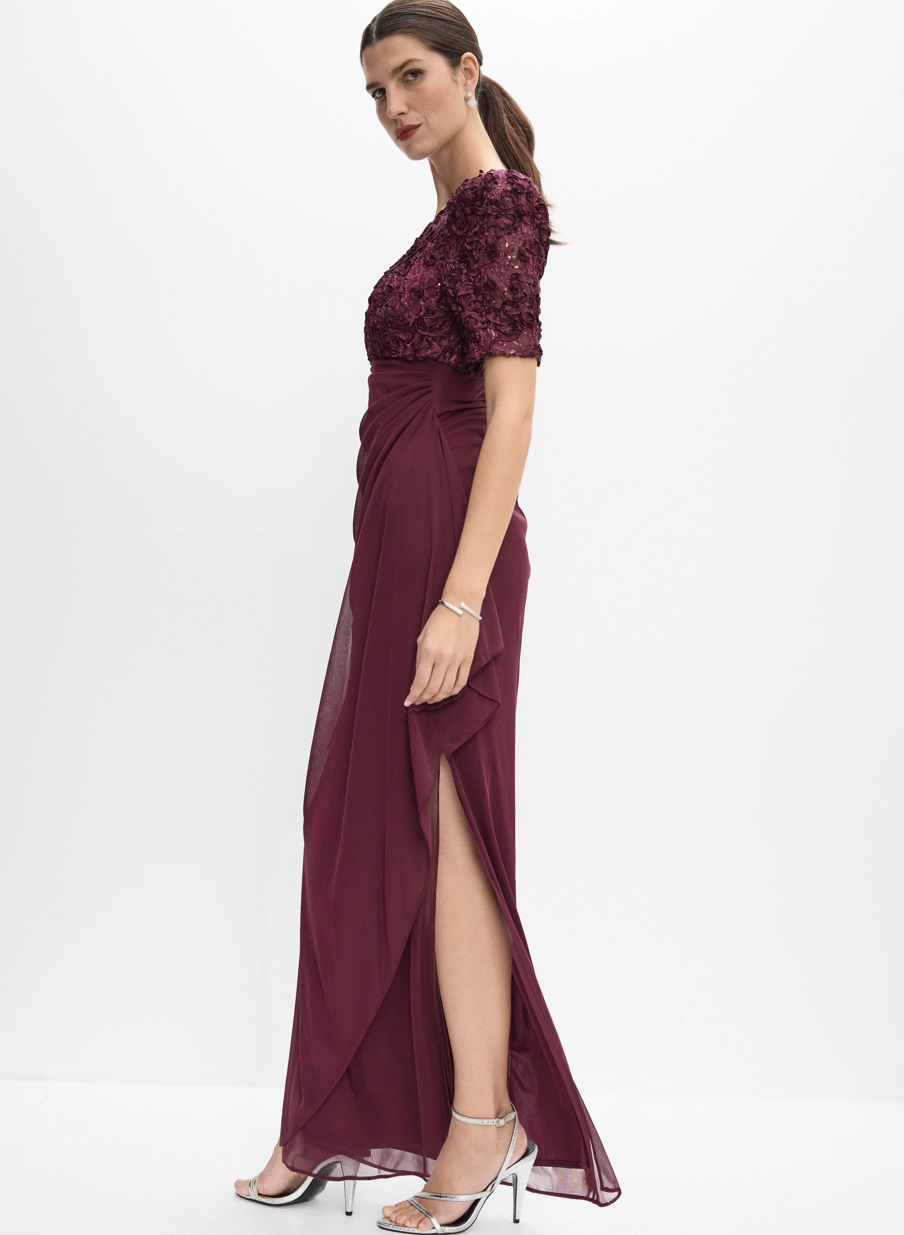 Alex Evenings - Embellished Soutache Embroidered Dress - Image 2