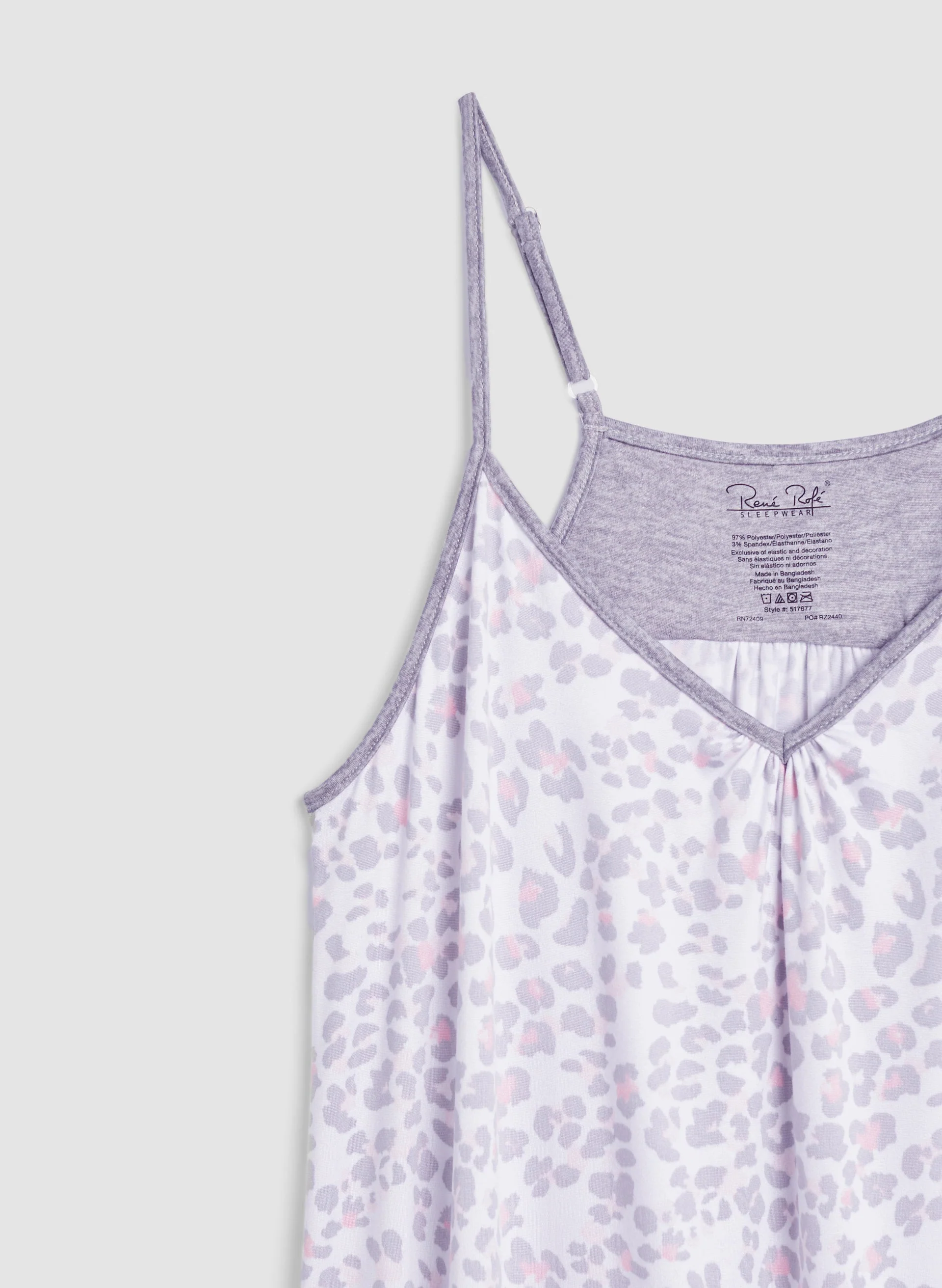 Animal Print Ruffle Hem Nightgown - Image 6