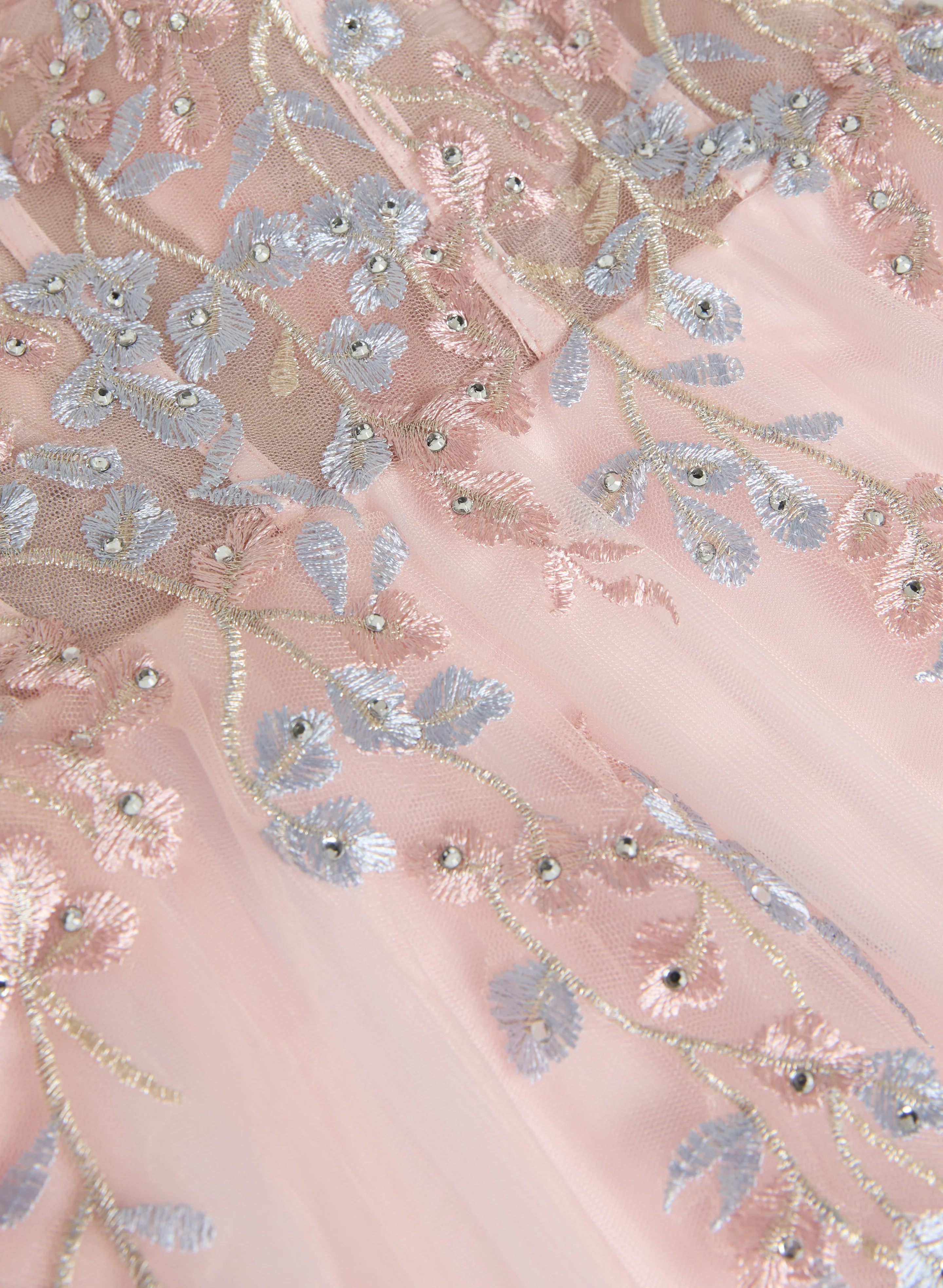Beaded Floral Embroidered Dress - Image 7