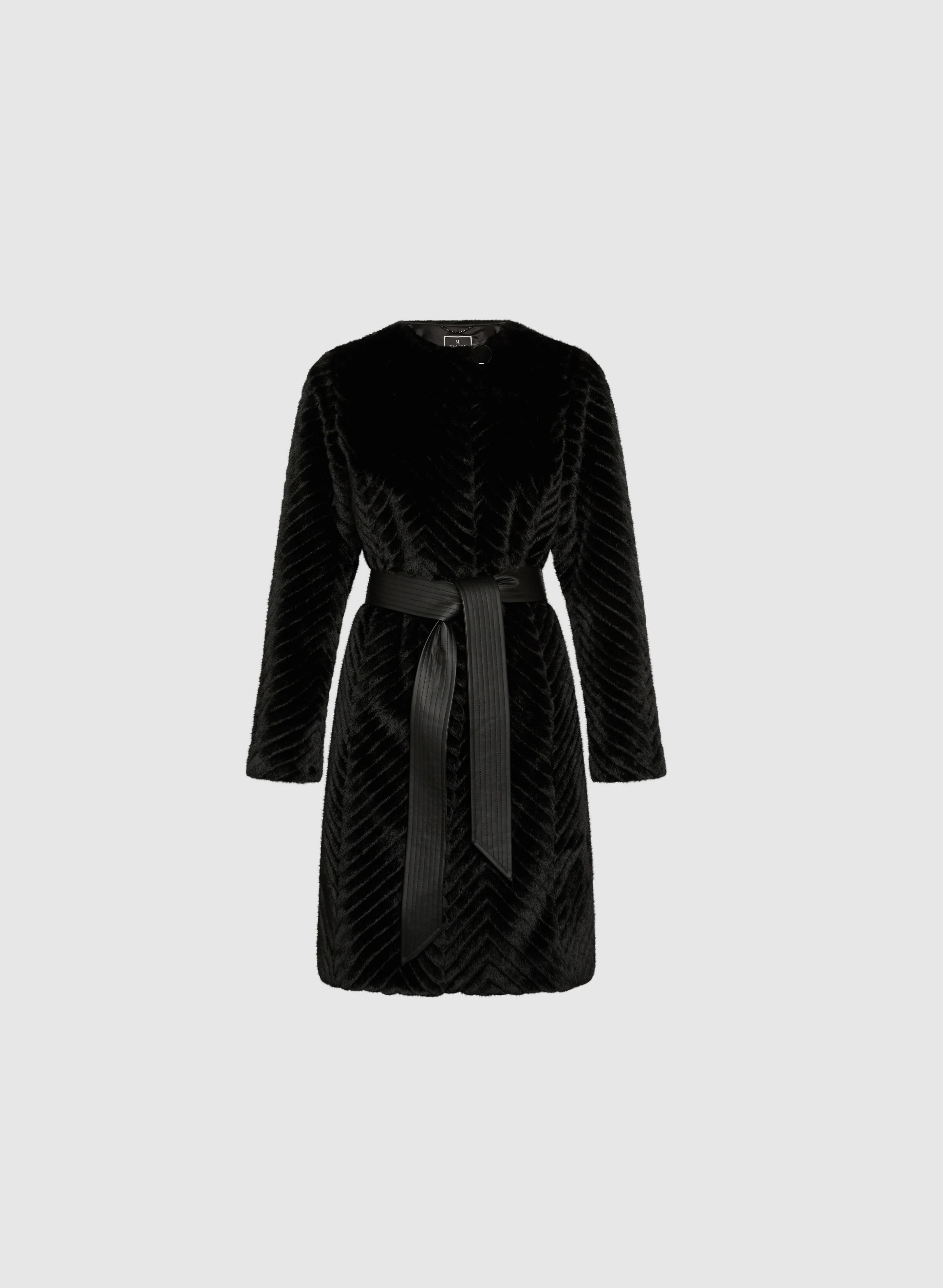 Belted Faux Fur Coat - Image 6