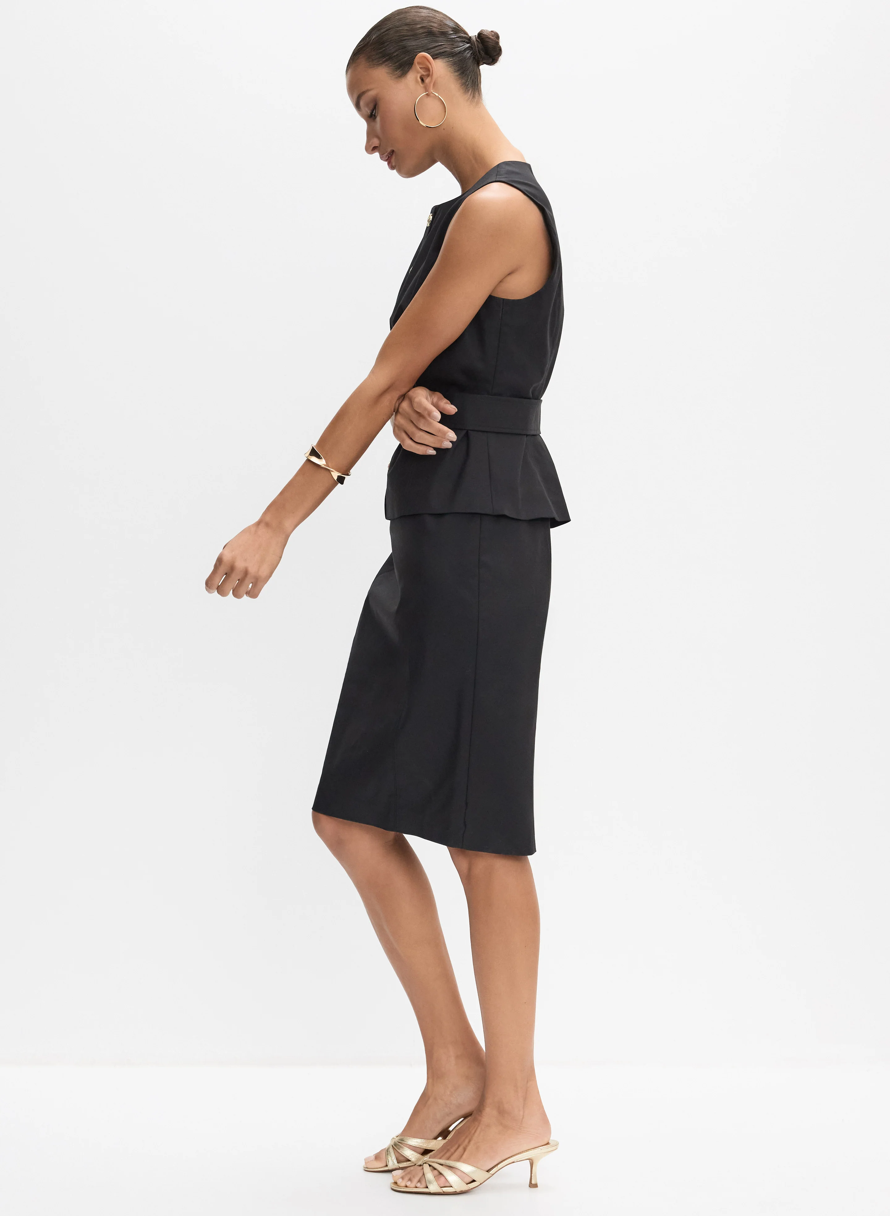 Belted Illusion Dress - Image 8