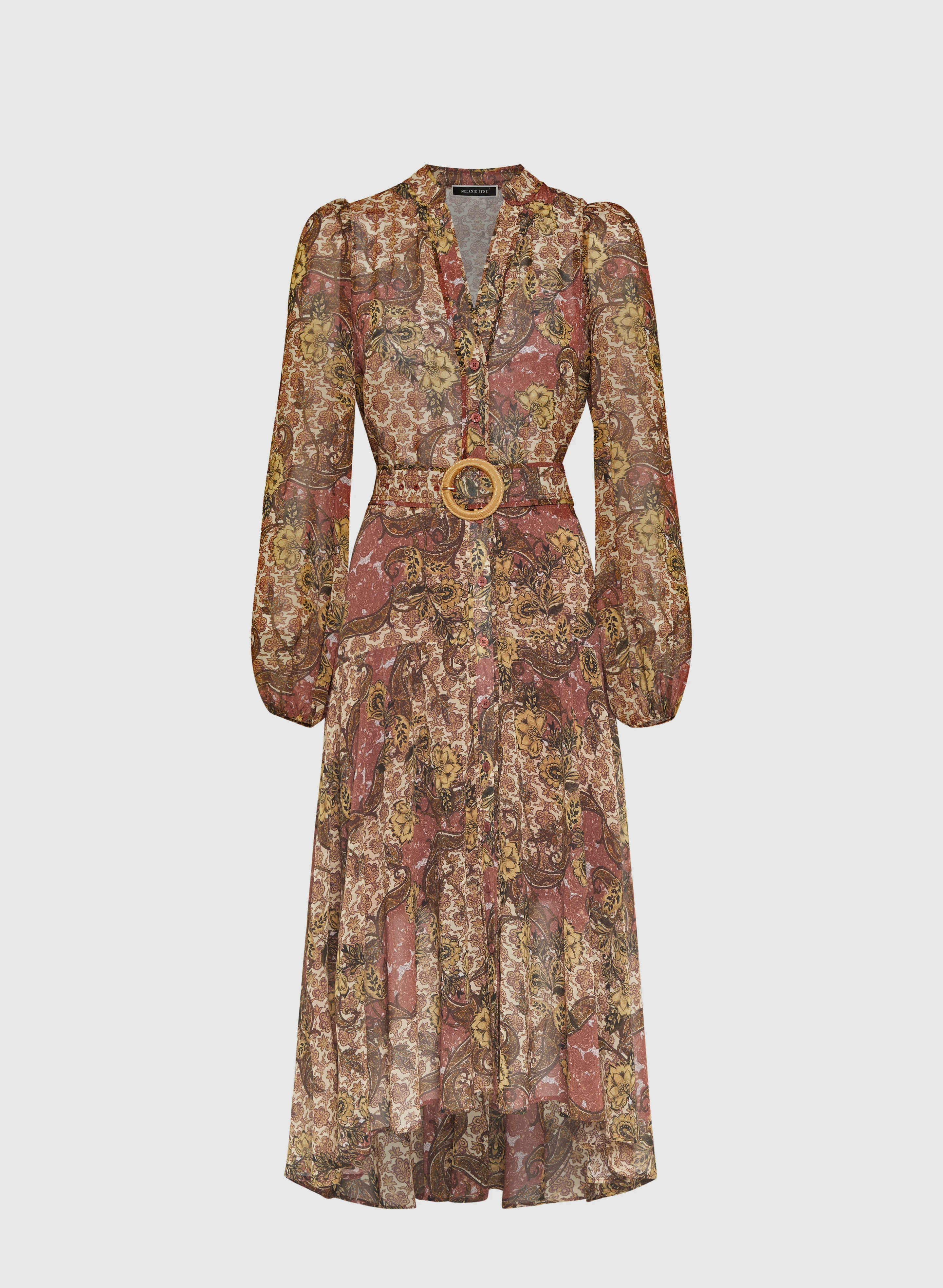 Belted Paisley Shirt Dress - Image 6