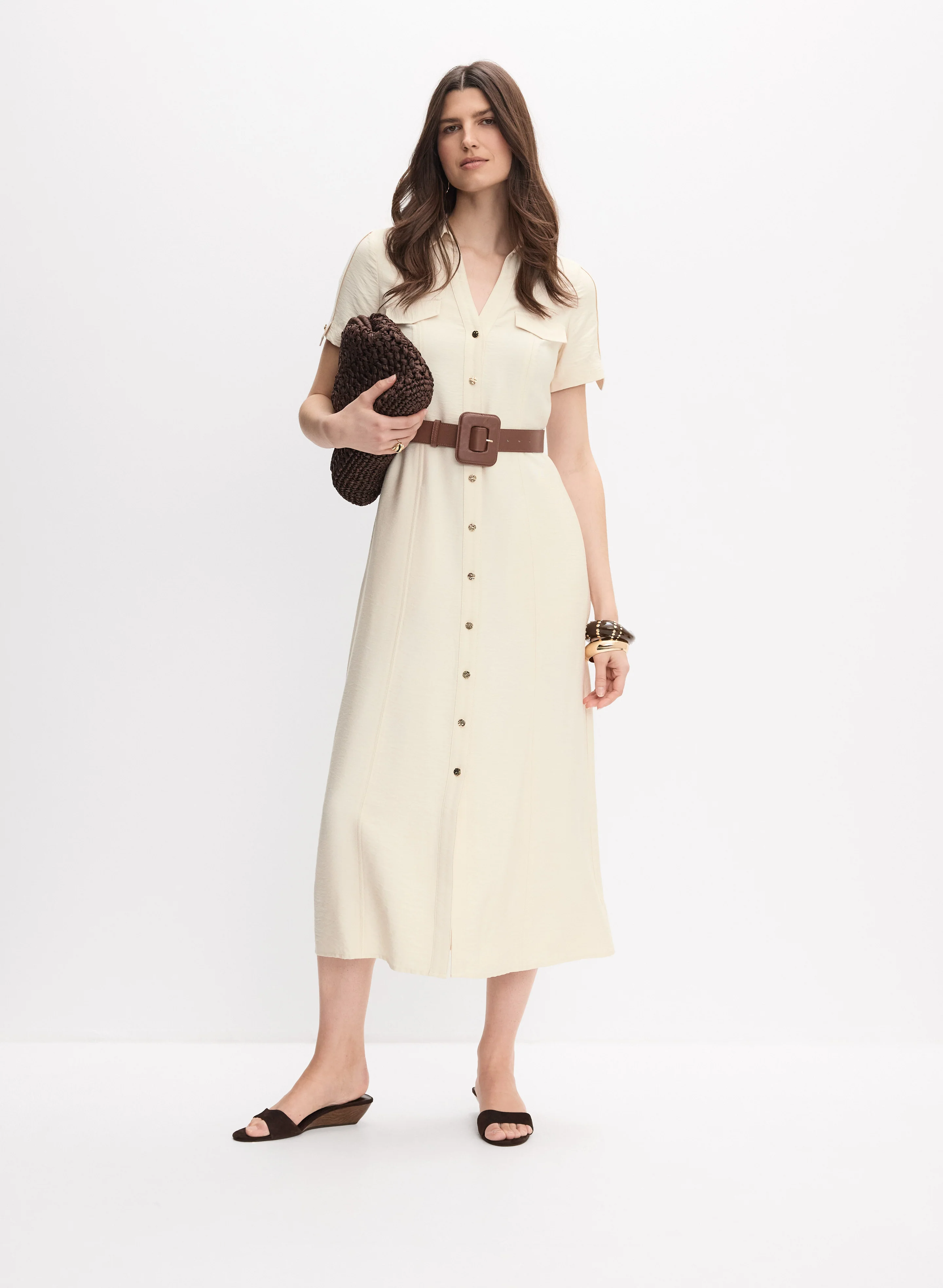 Belted Shirt Dress