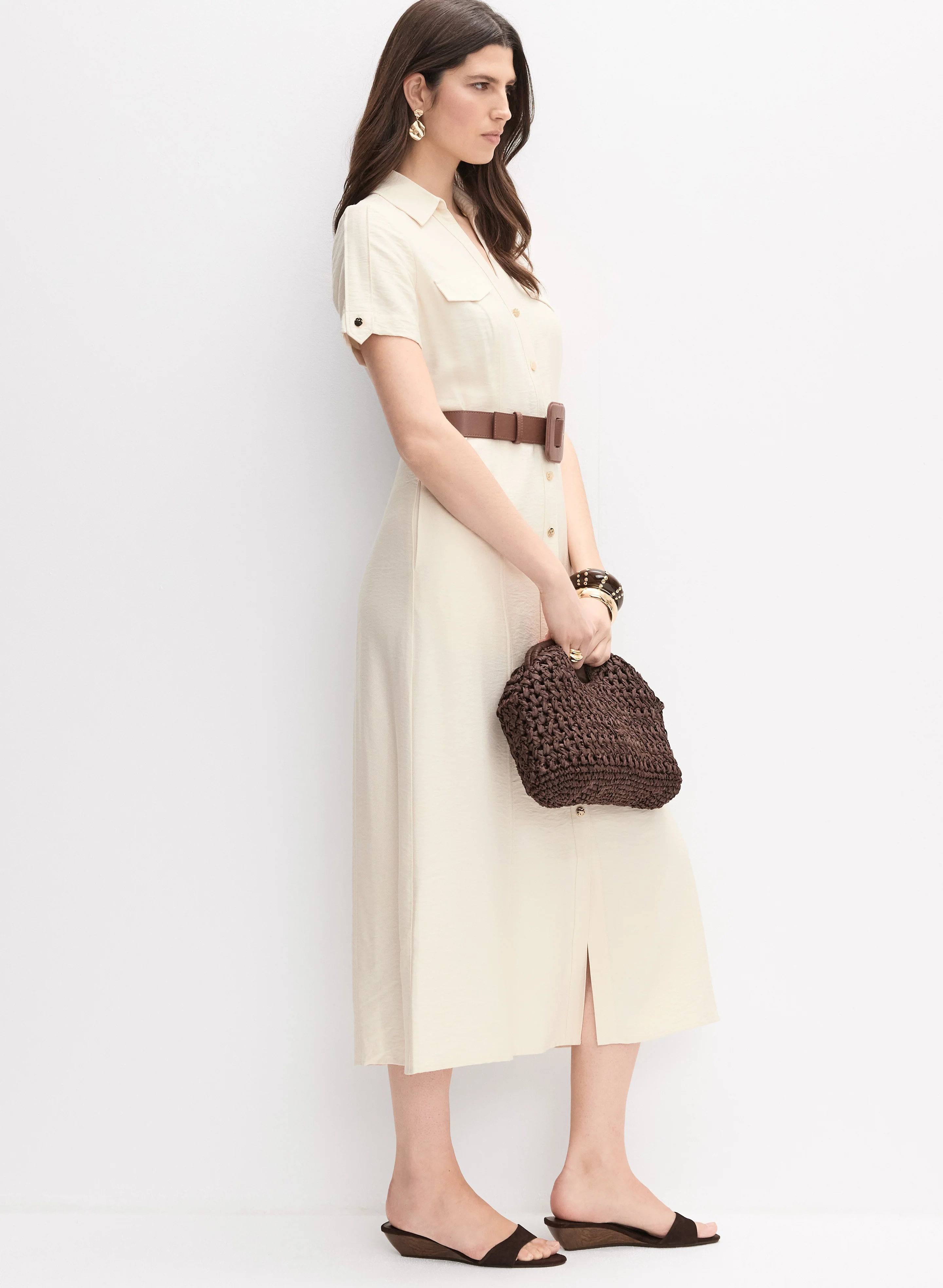 Belted Shirt Dress - Image 2