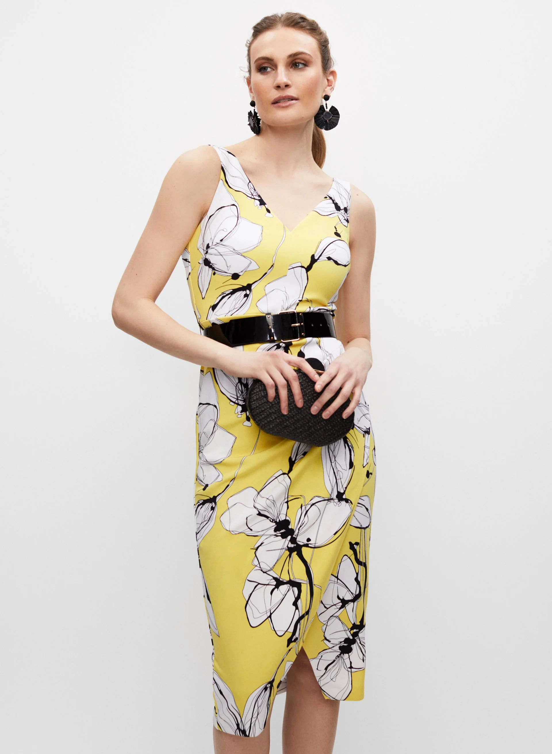 Belted Sleeveless Floral Dress - Image 5