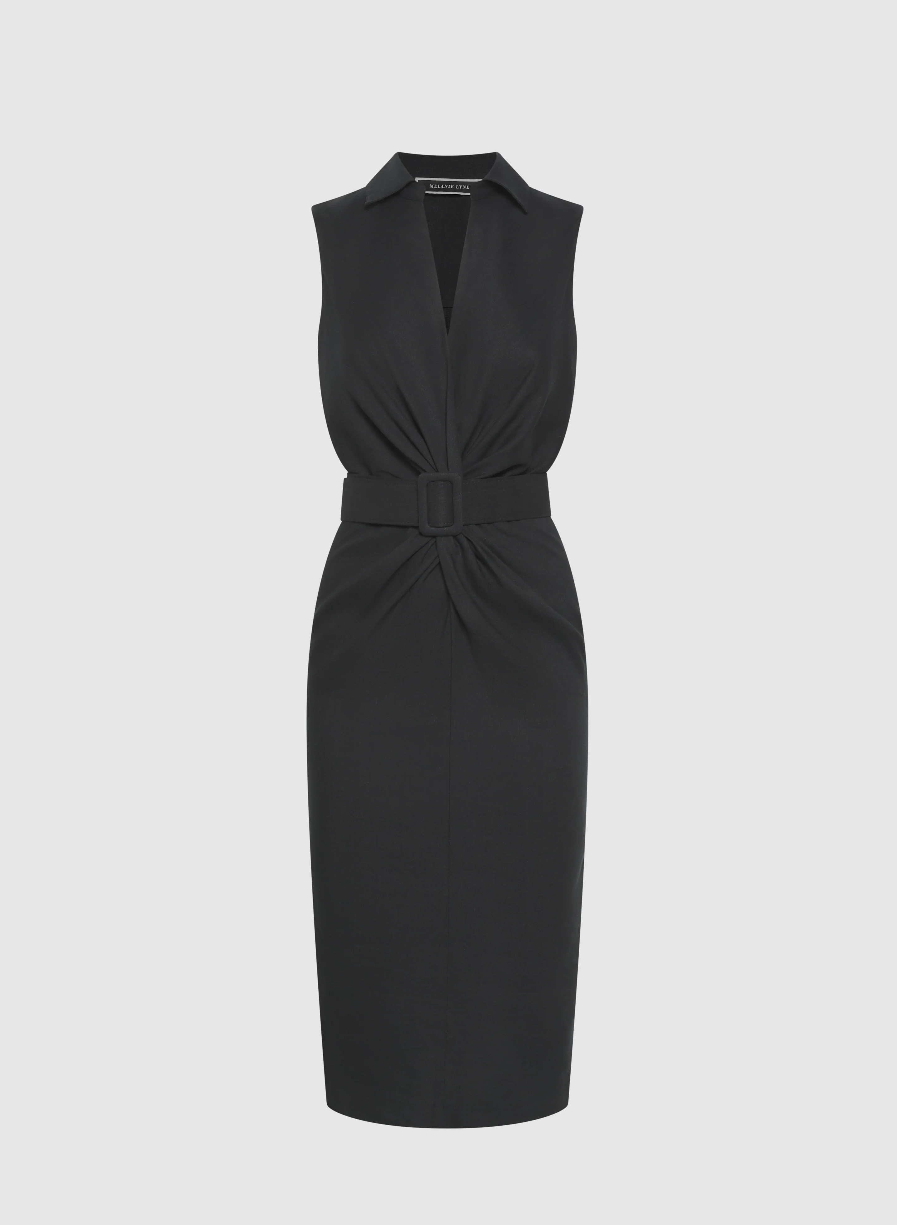 Belted Stretch-Linen Dress - Image 5
