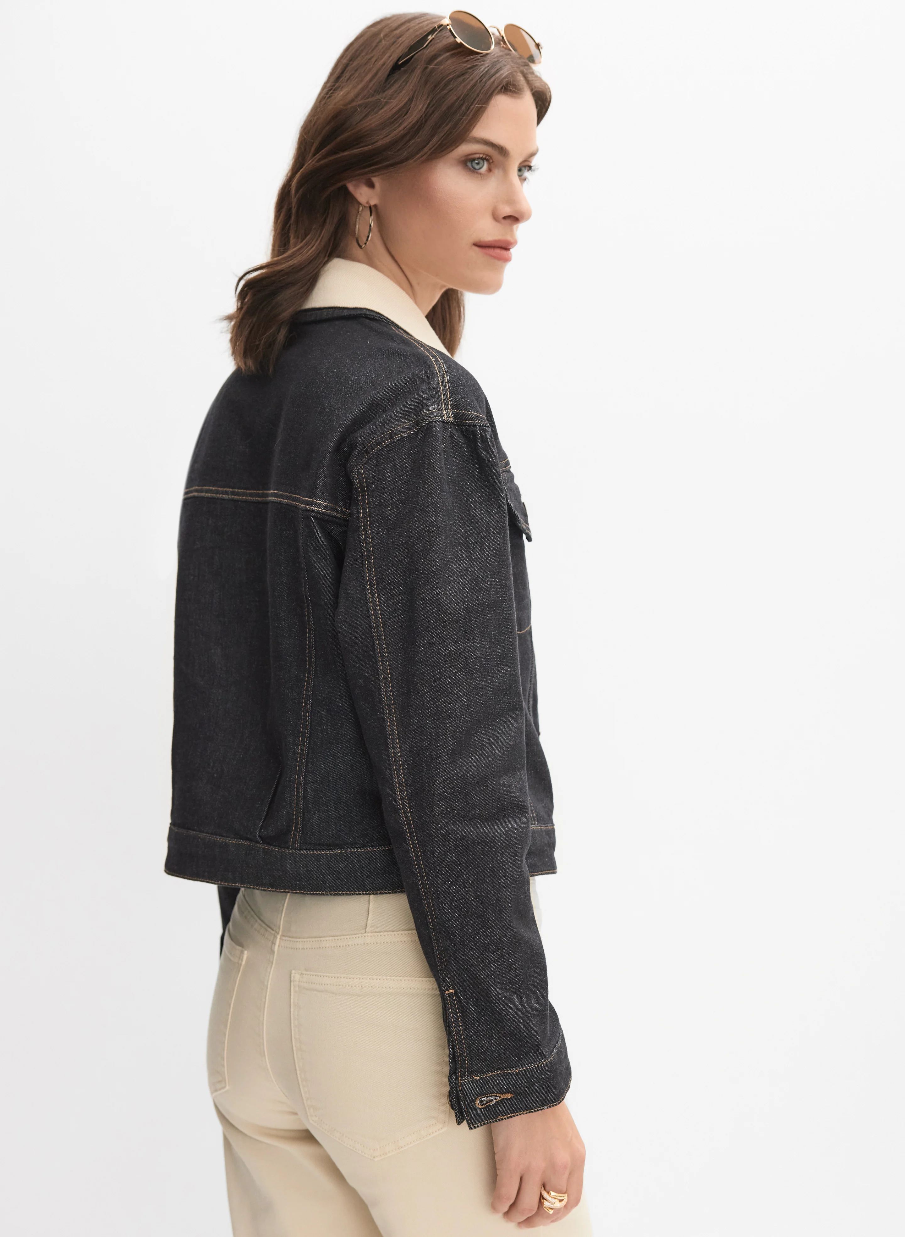 Button-Down Denim Jacket - Image 4
