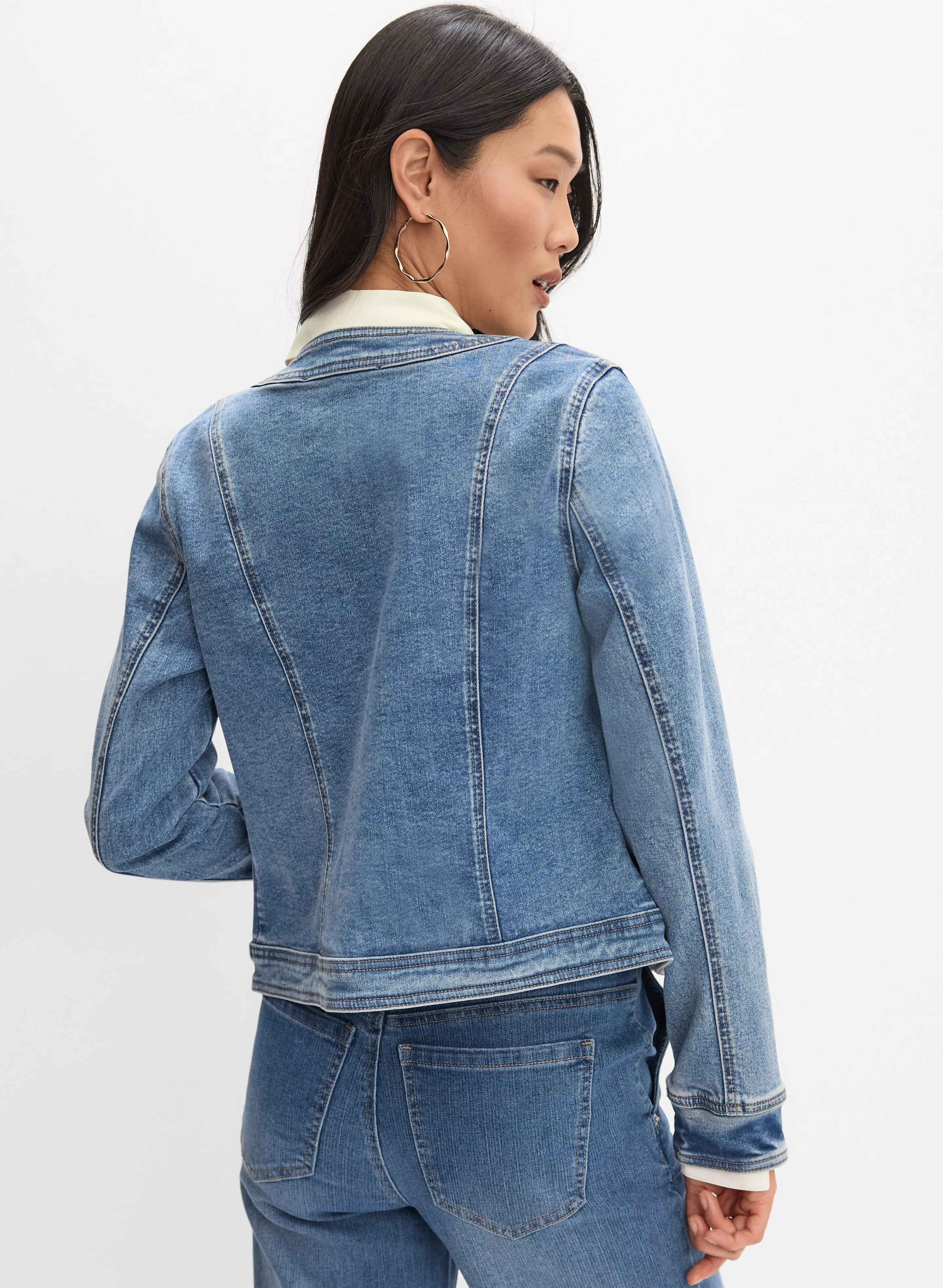 Buttoned Denim Jacket - Image 4