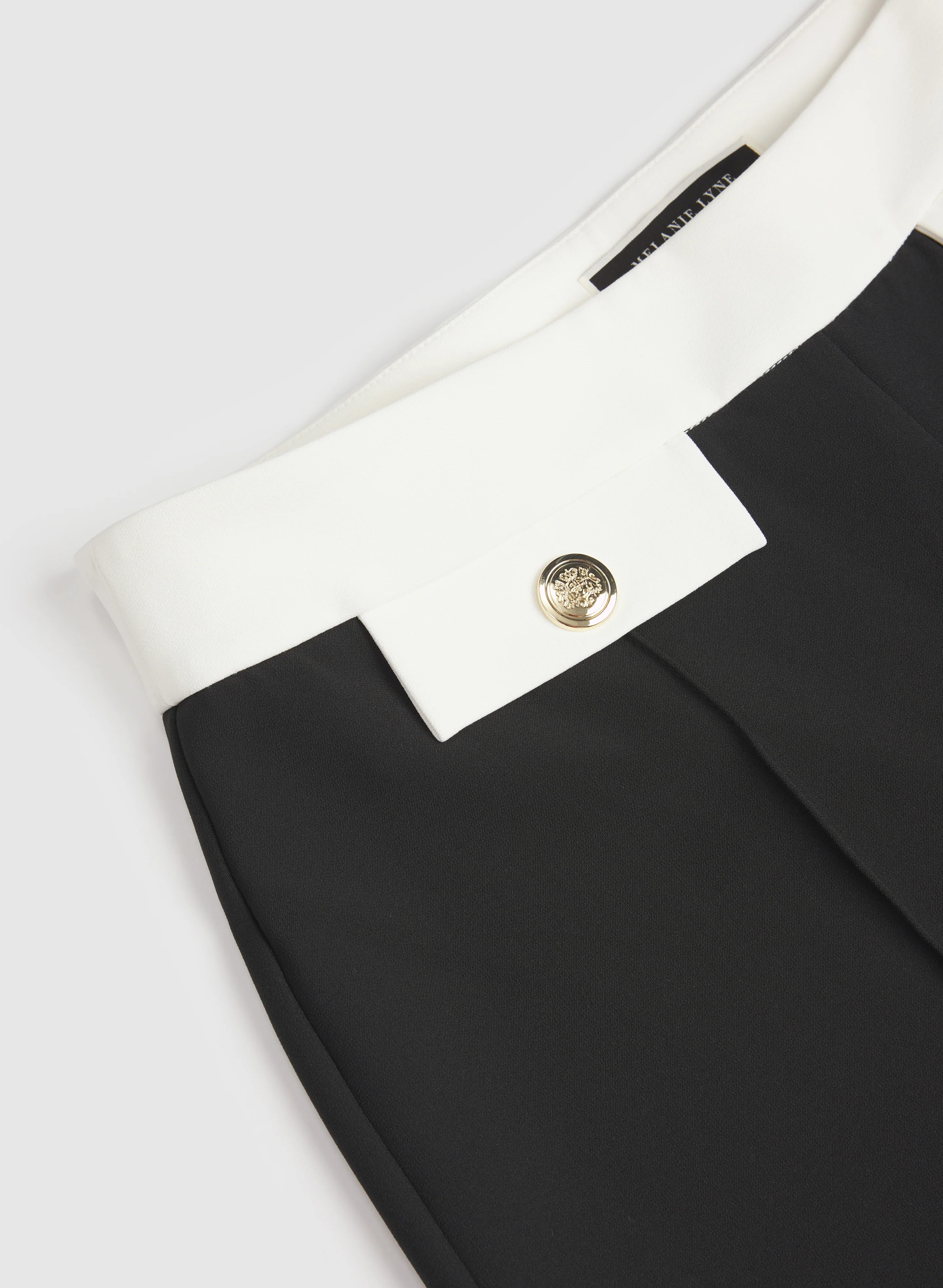 Contrast Detail Flare-Leg Pants - Image 7