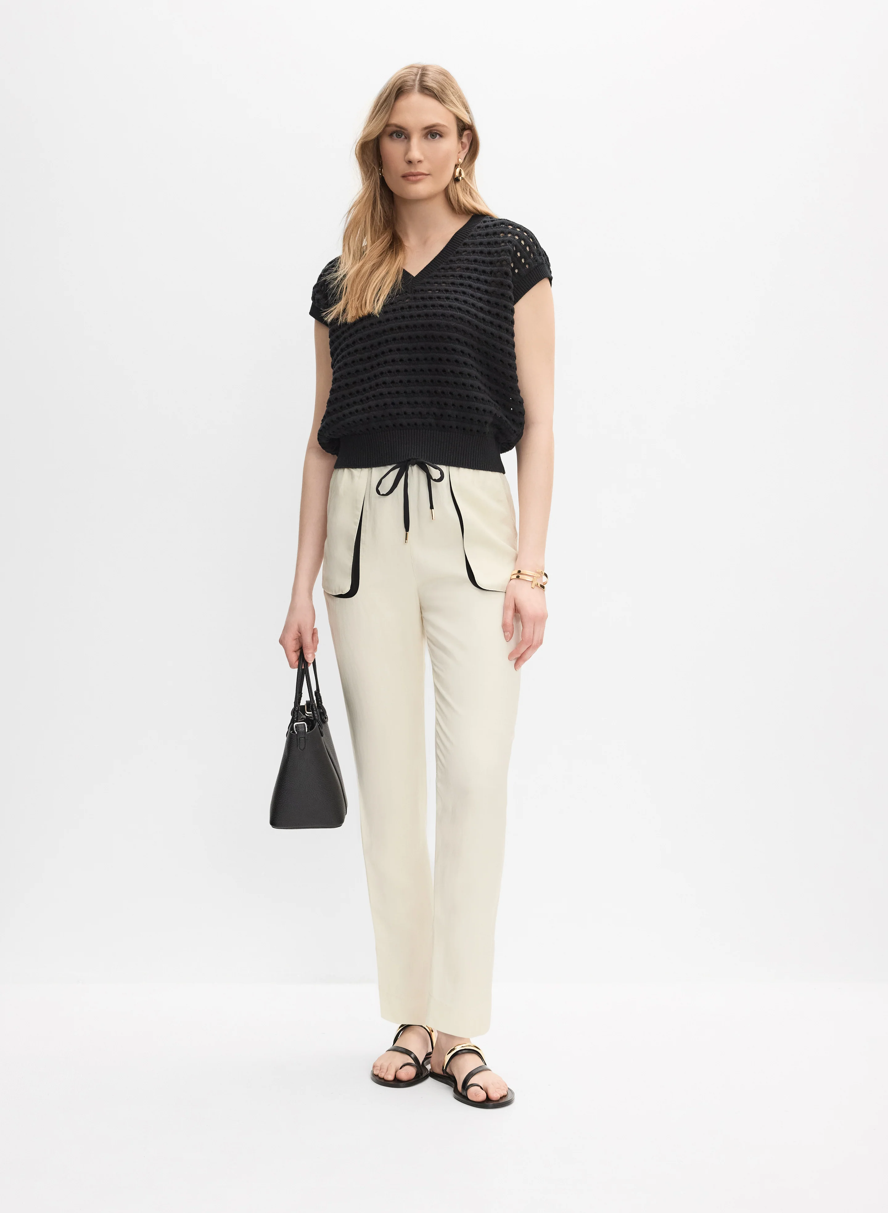 Contrast Waistband Pants - Image 3