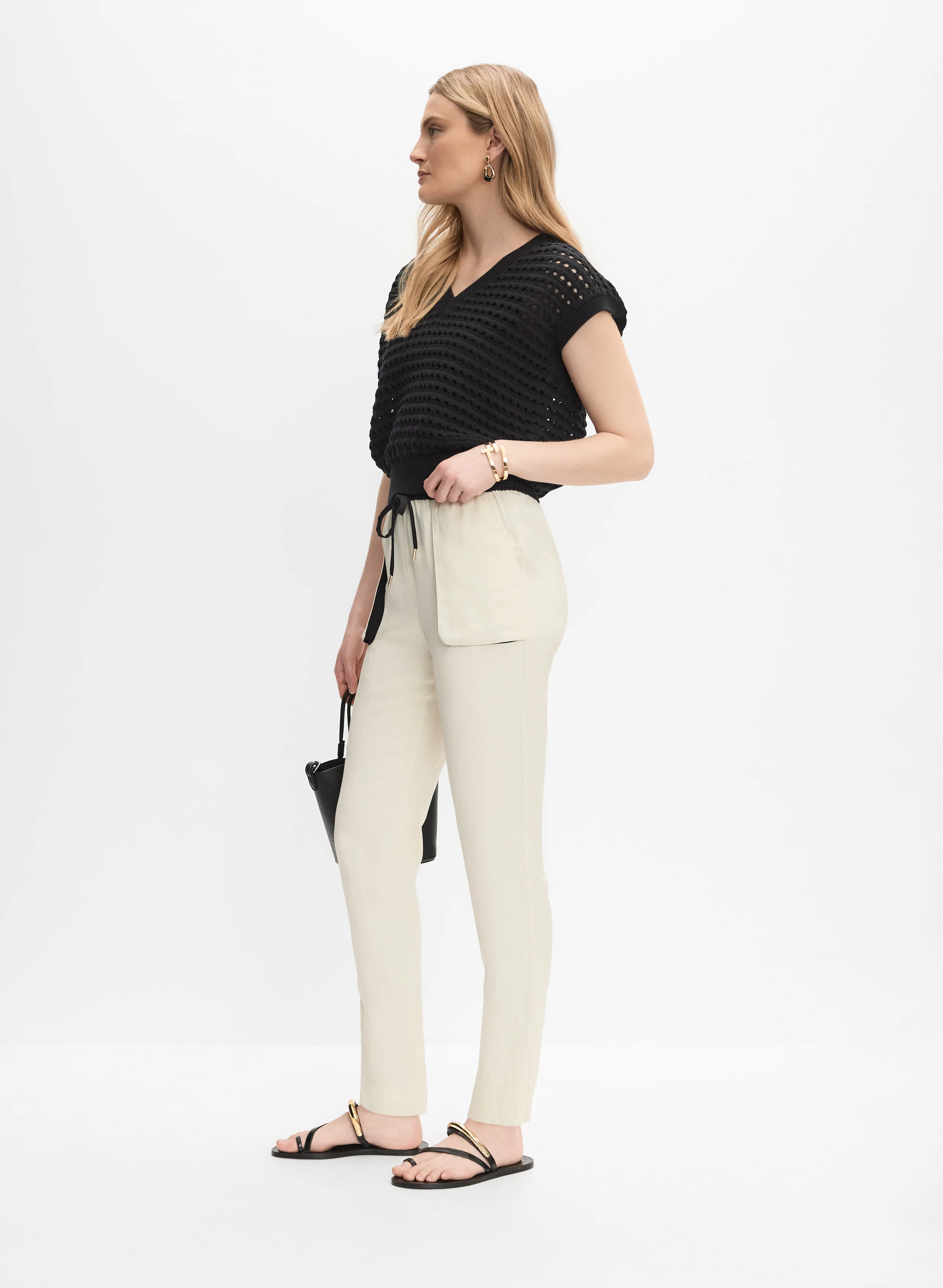 Contrast Waistband Pants - Image 5