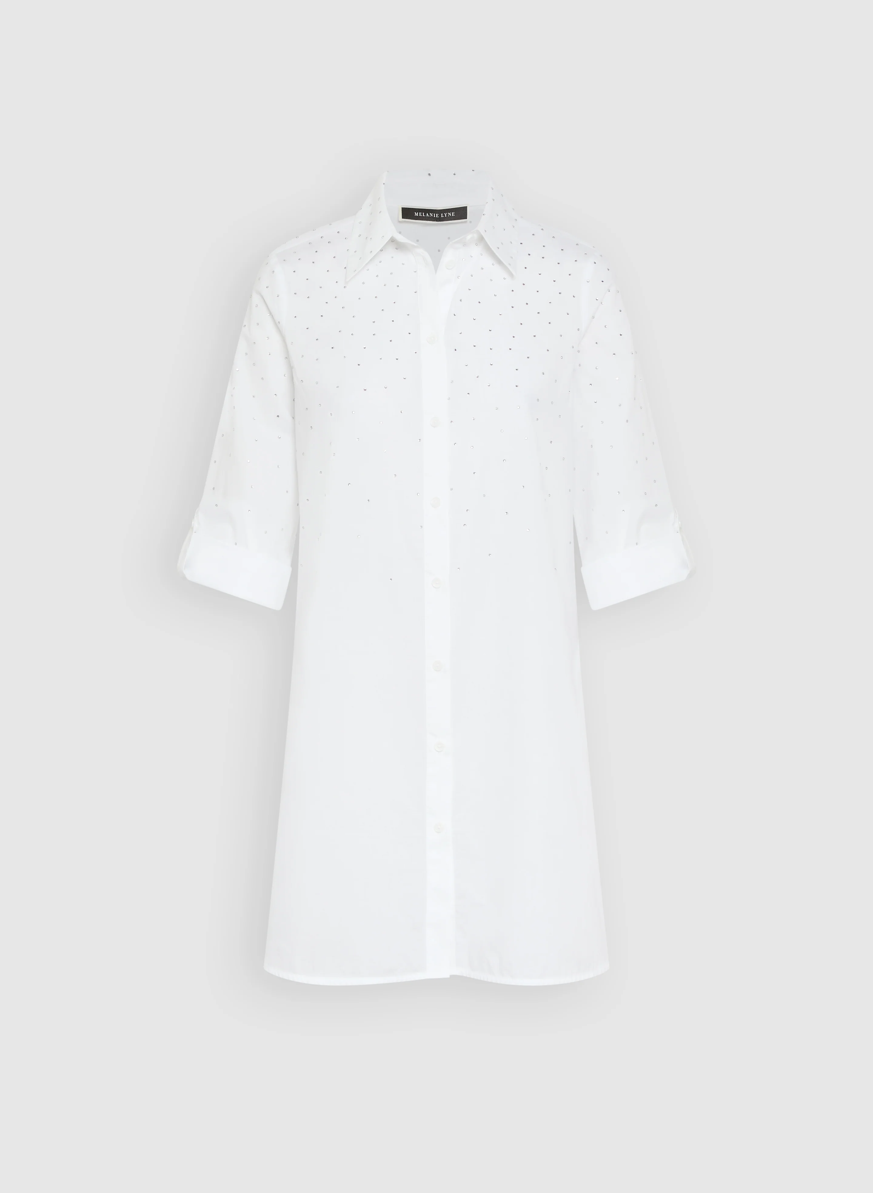 Cotton Rhinestone Embellished Blouse - Image 7