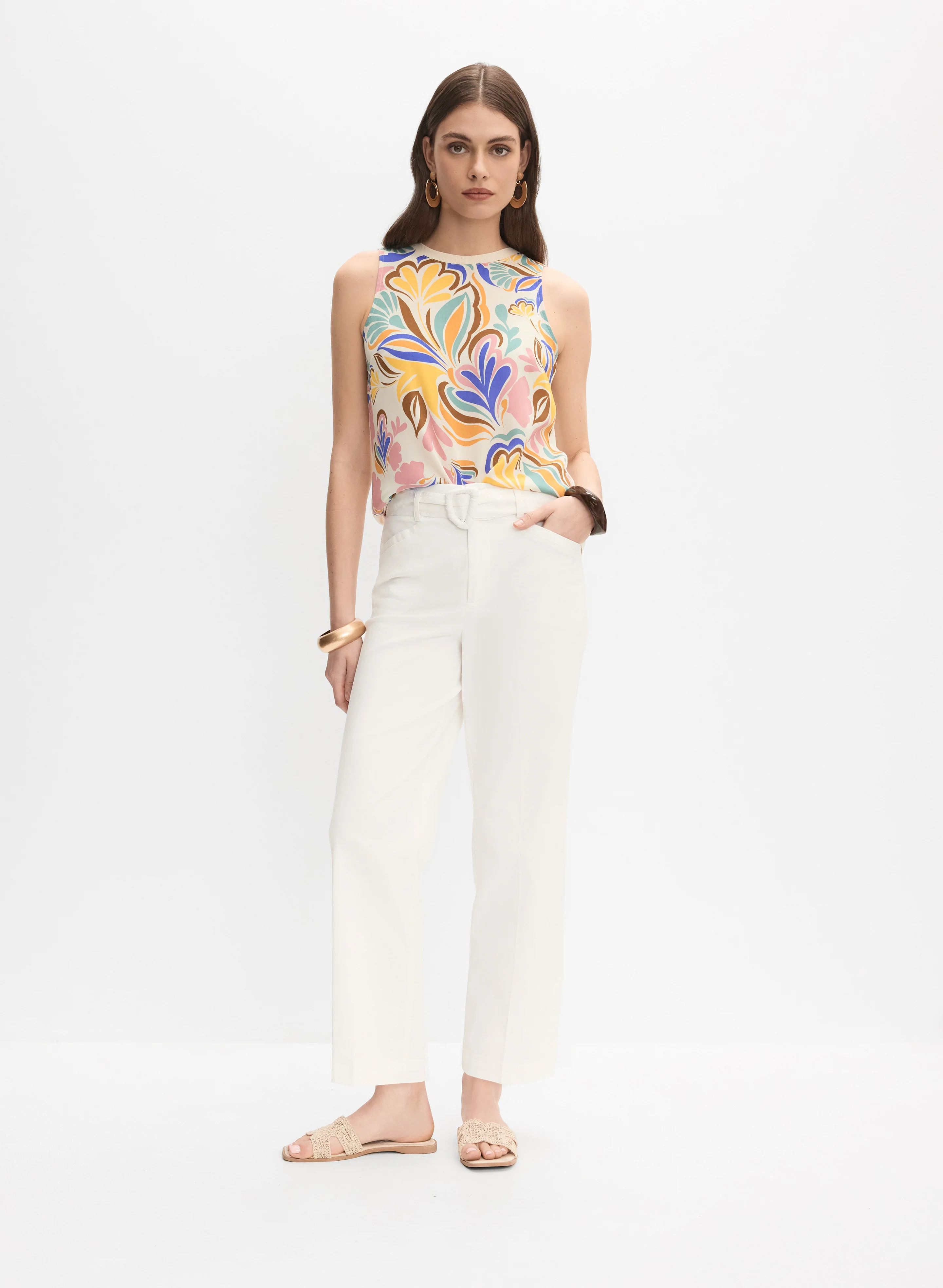 Cotton Straight-Leg Pants - Image 3