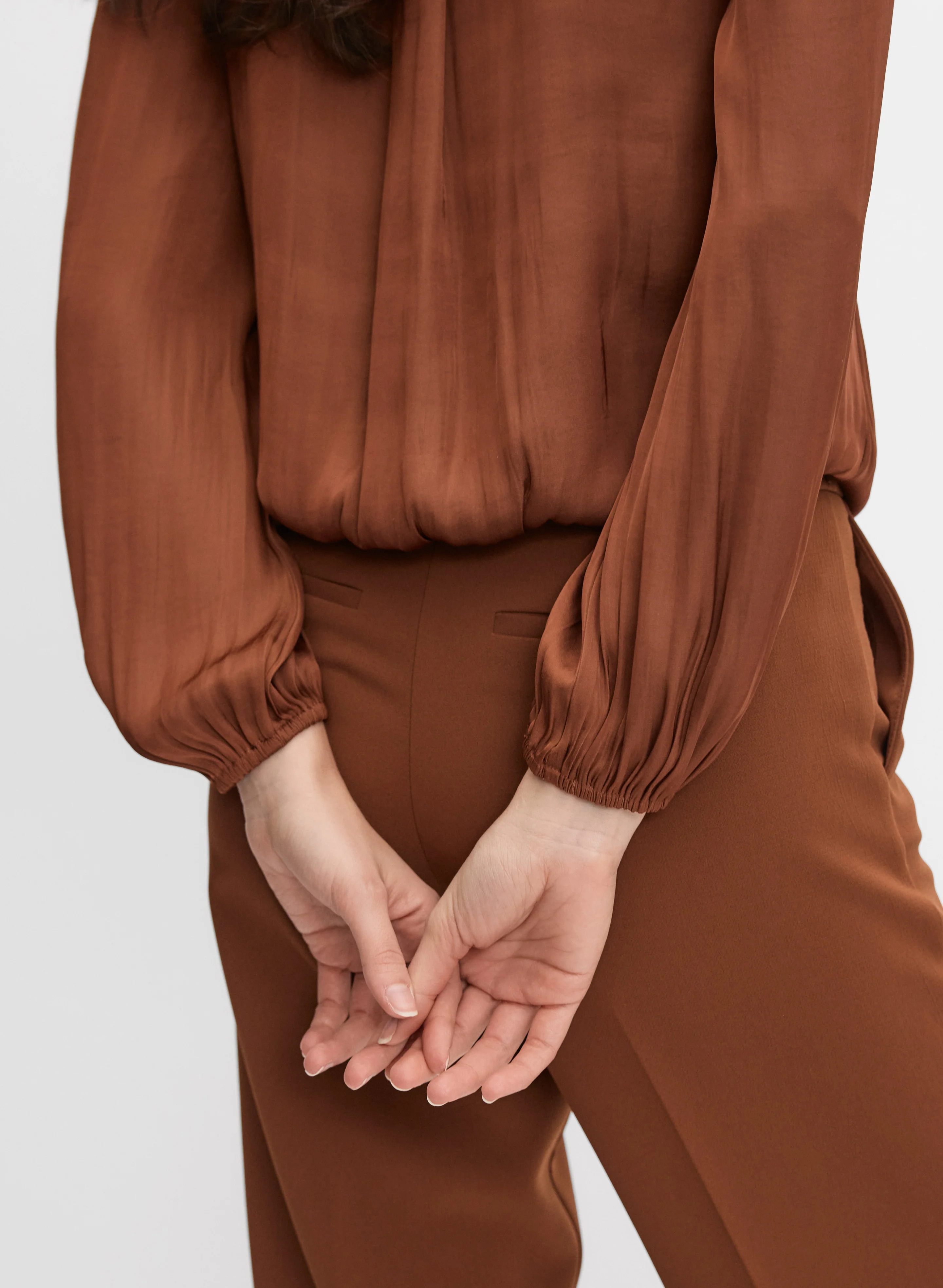 Crinkle Satin Blouse - Image 5