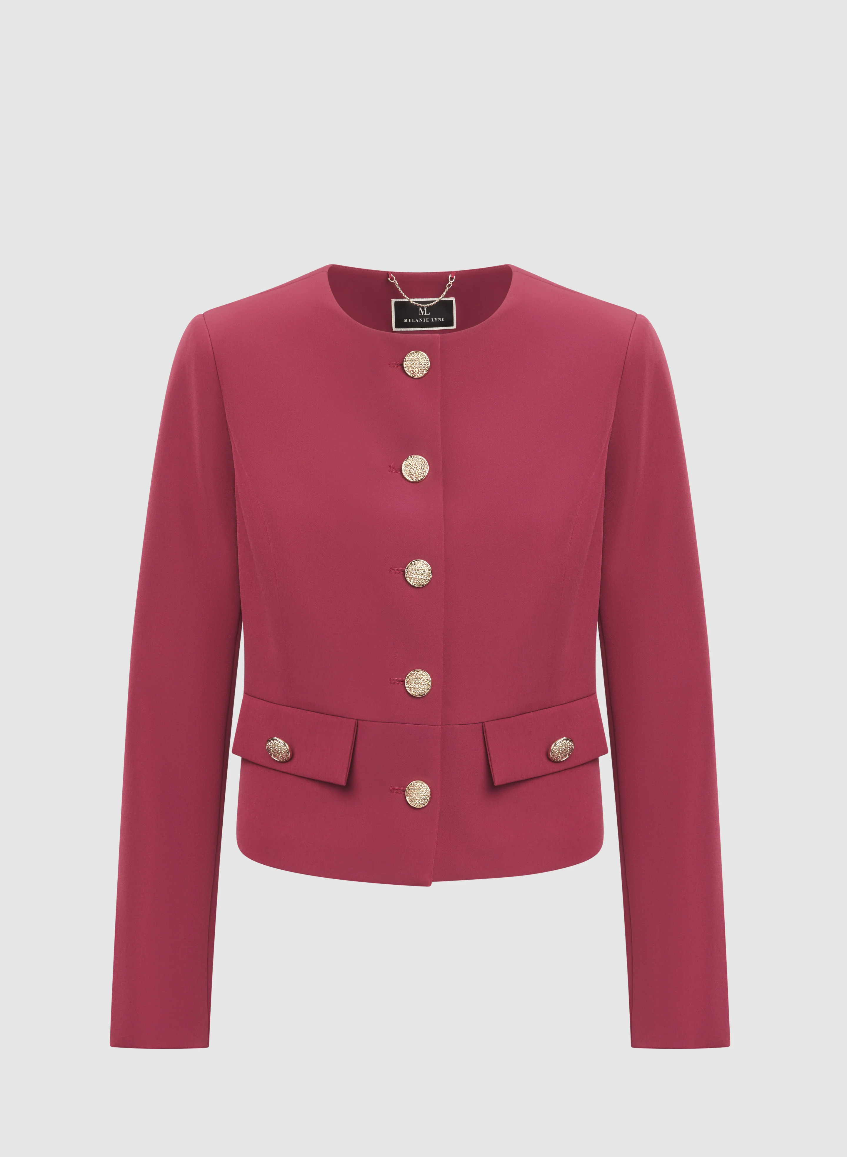Cropped Button-Down Blazer - Image 6