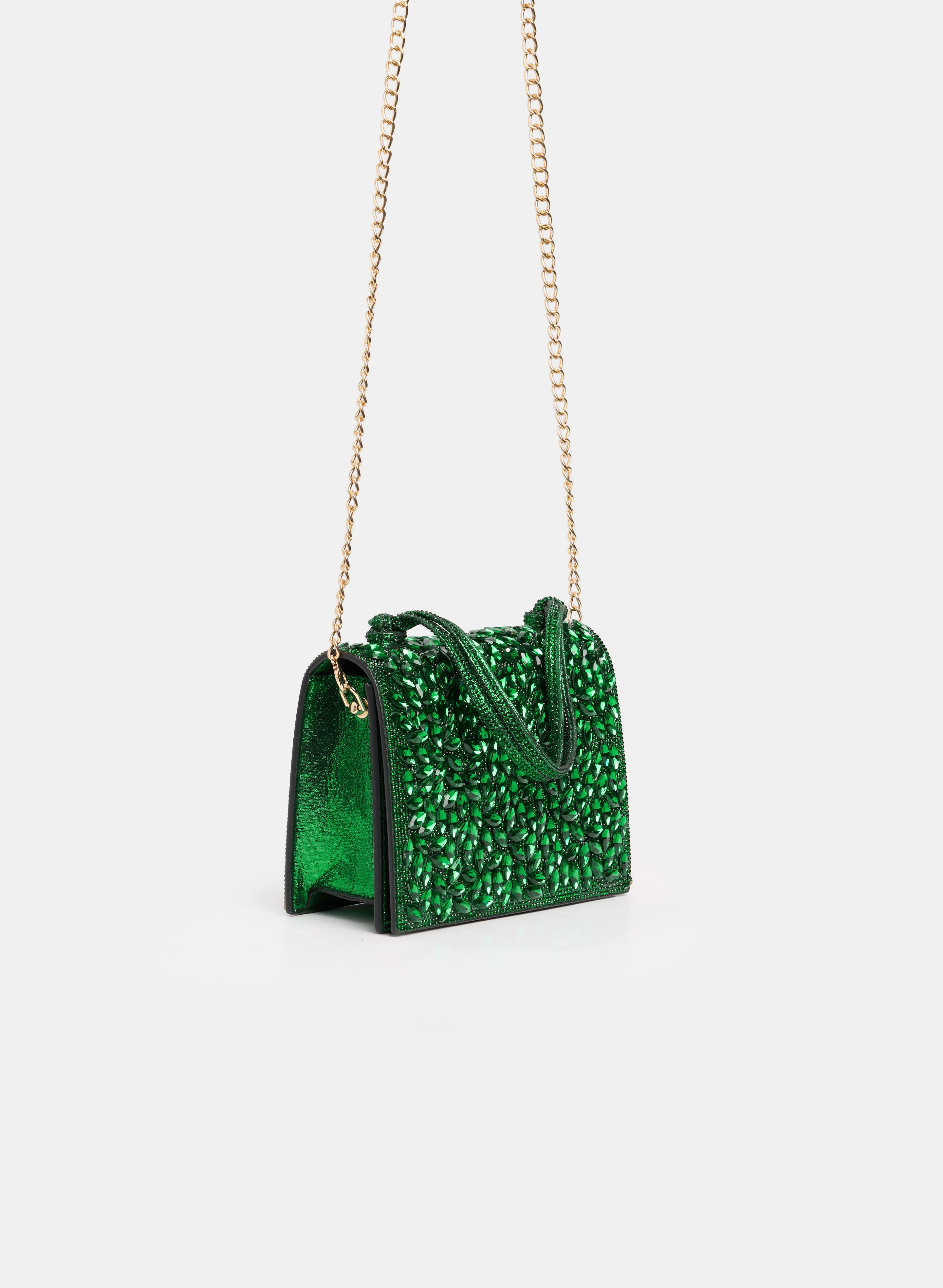 Crystal Embellished Box Clutch - Image 3