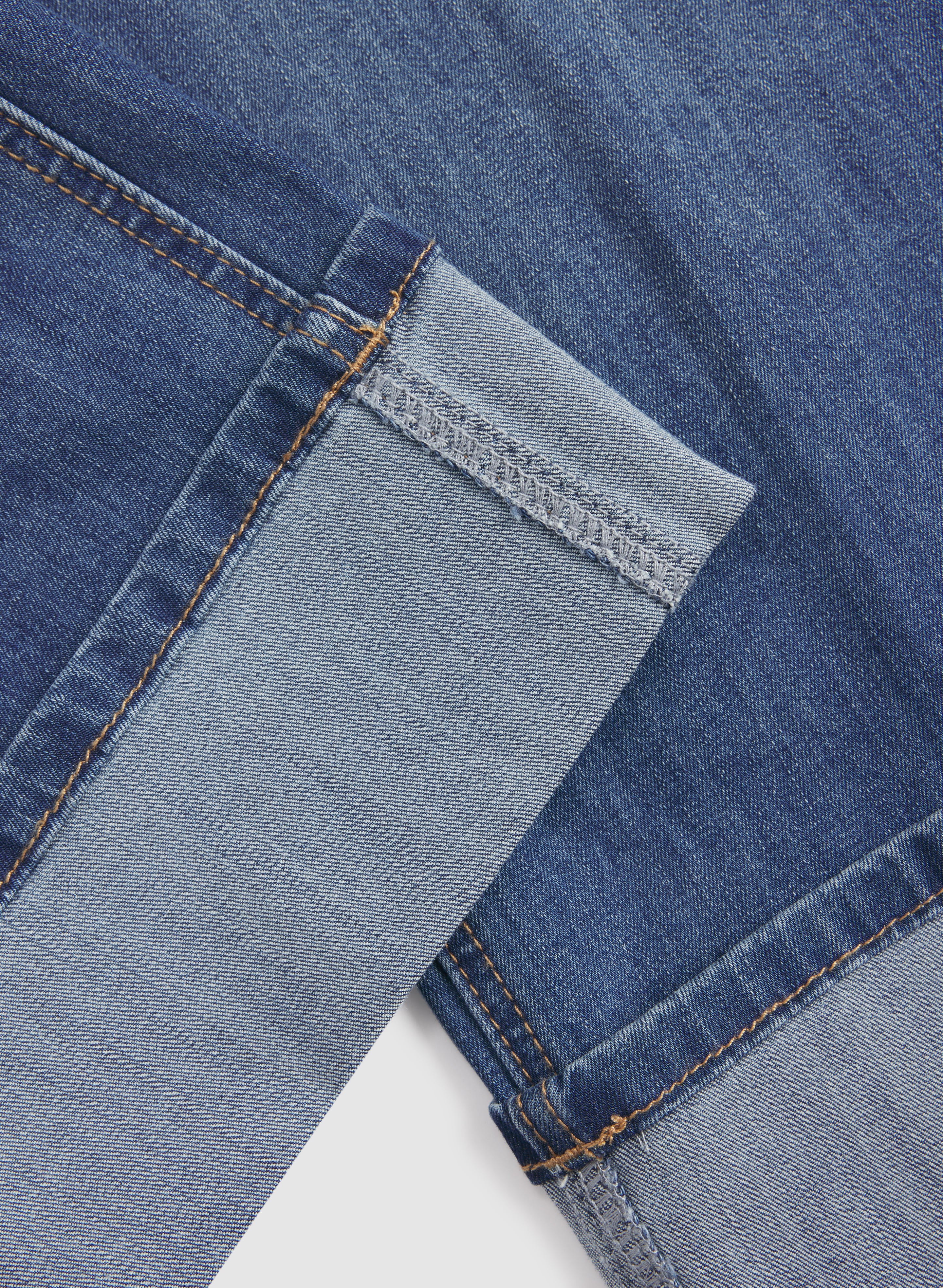 Cuffed Wide-Leg Culotte Jeans - Image 7