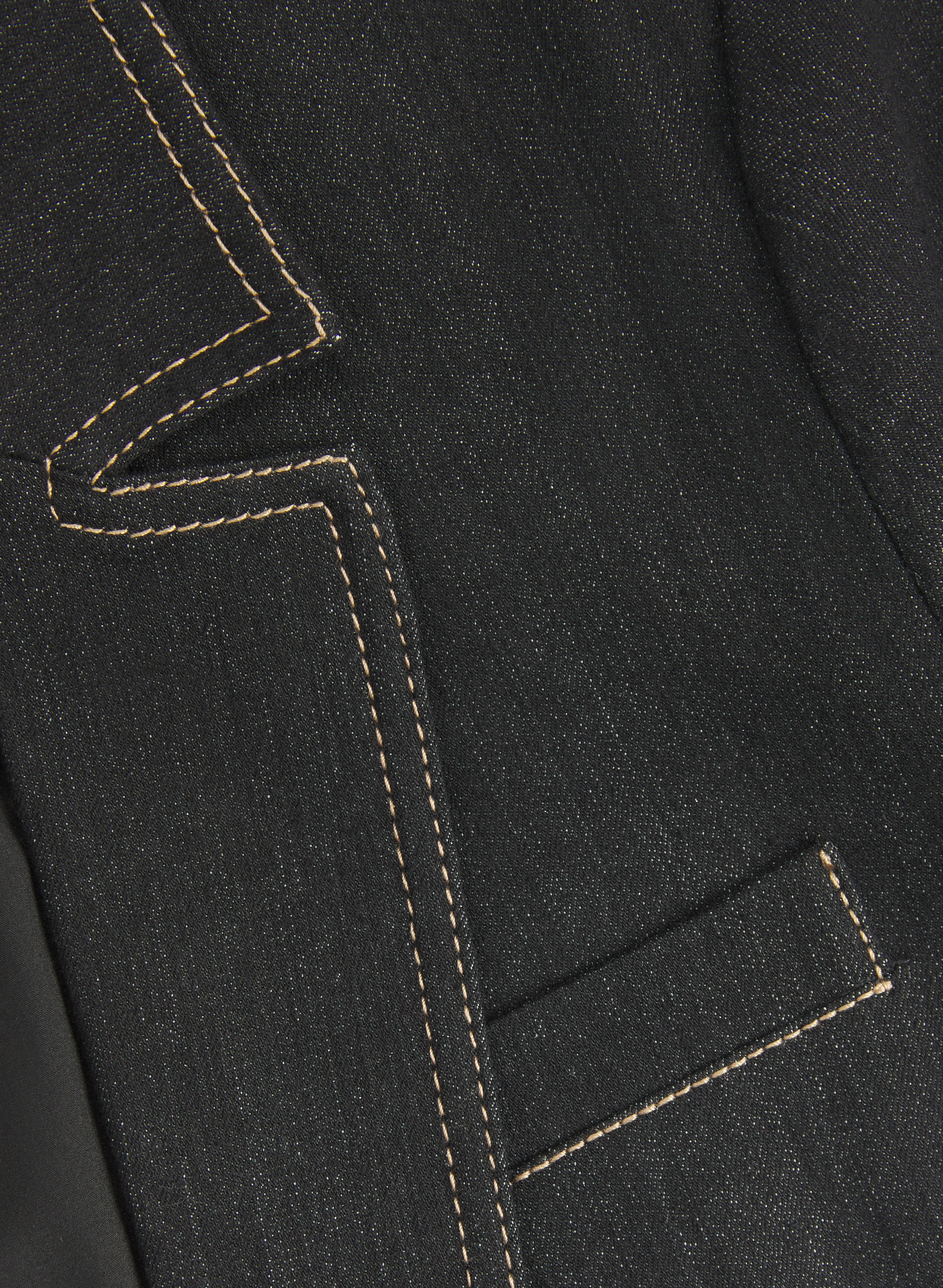 Denim Short-Sleeve Blazer - Image 7