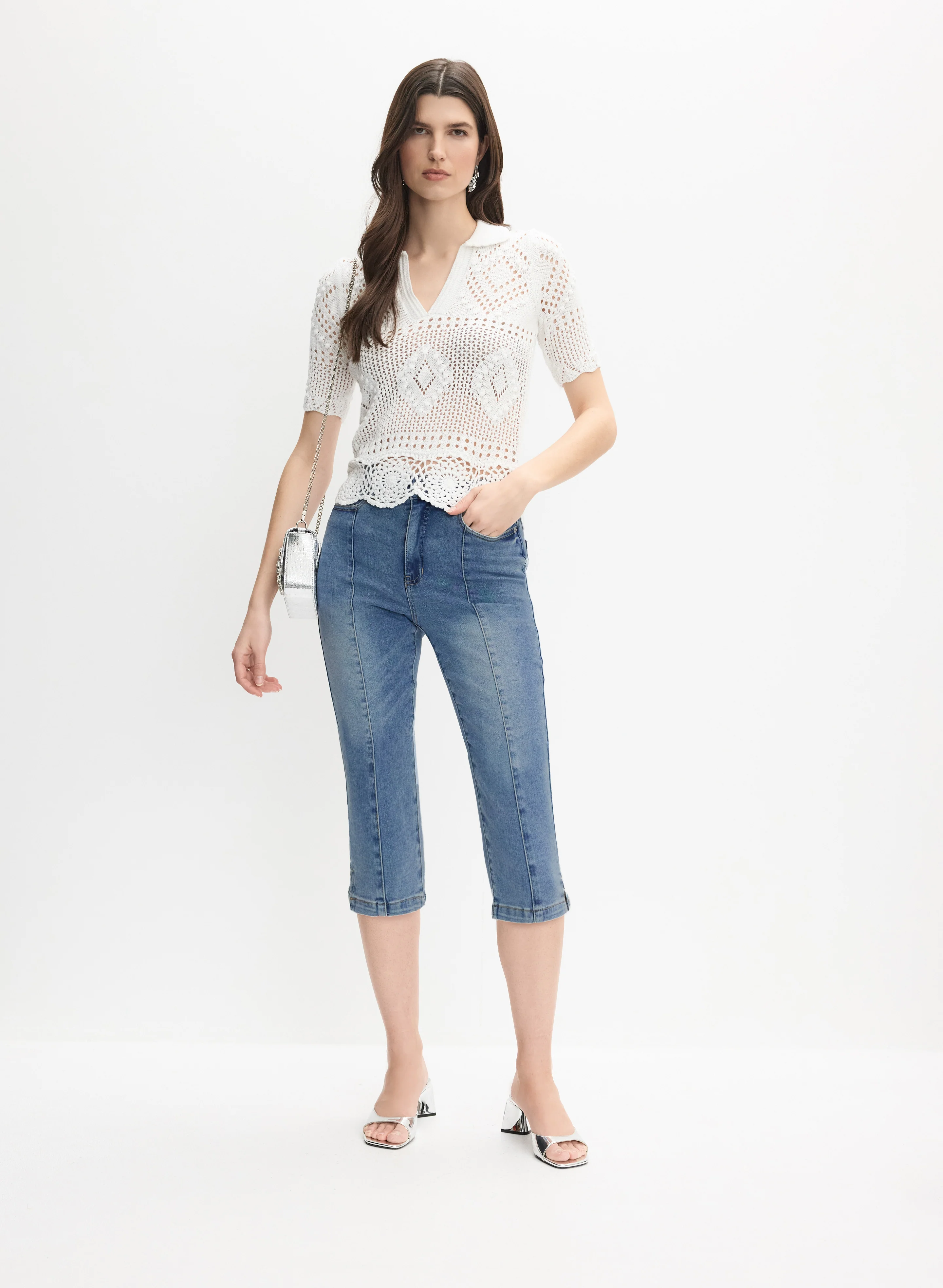 Denim Slim-Leg Capris - Image 3