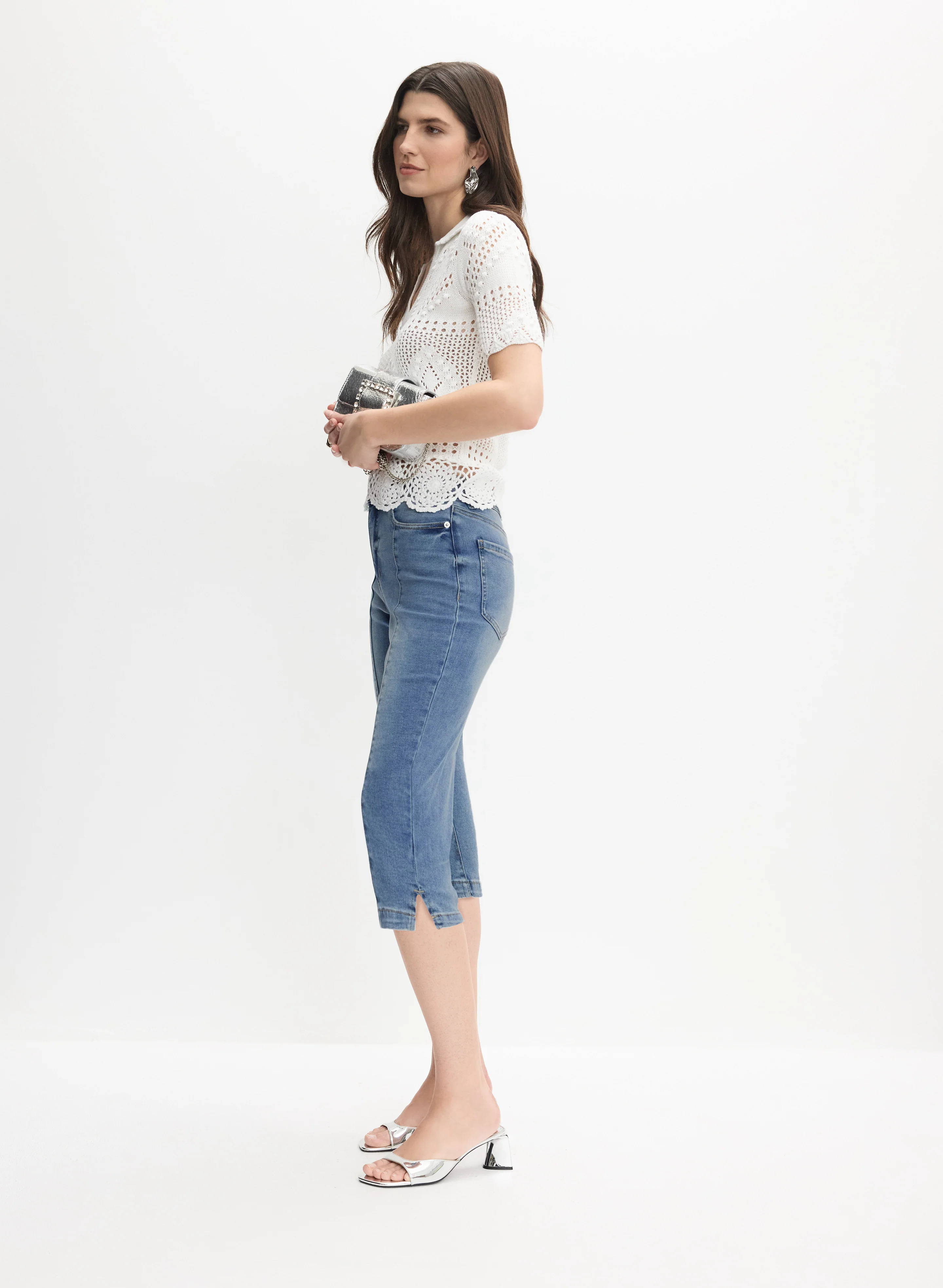 Denim Slim-Leg Capris - Image 5