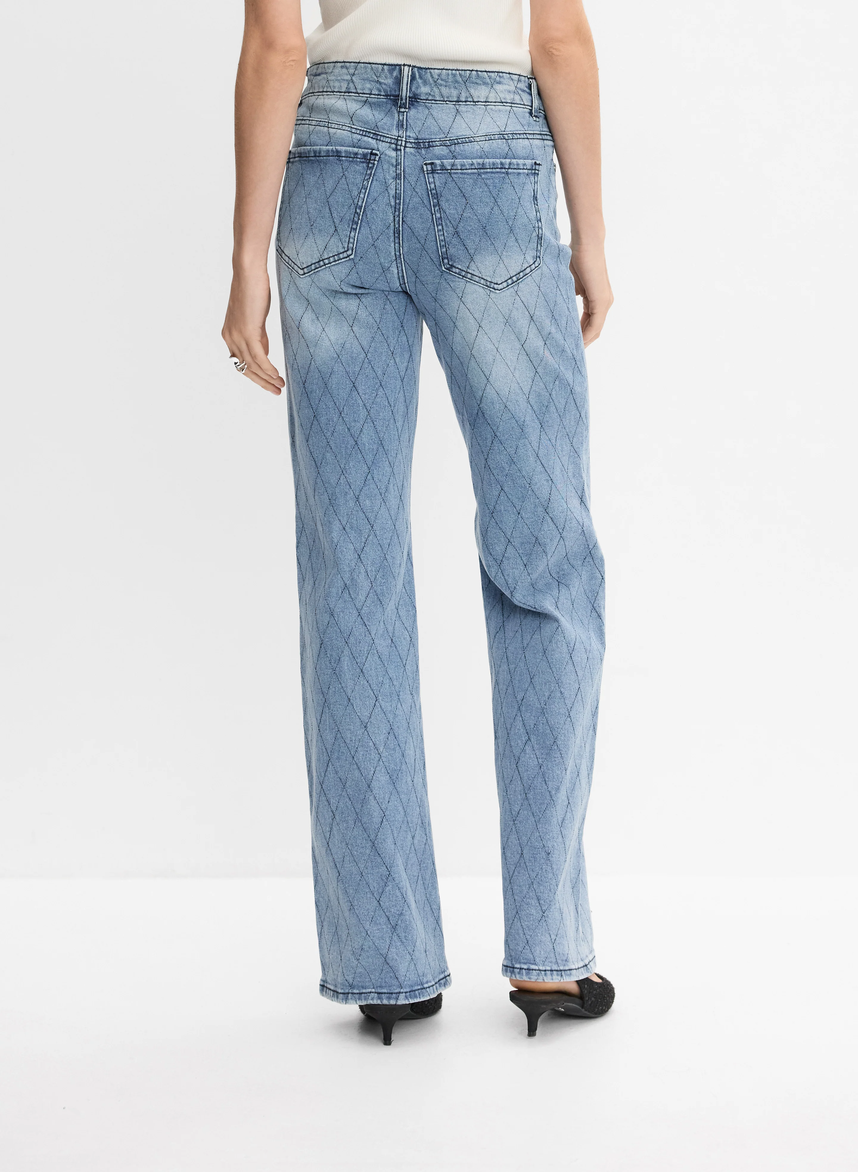 Diamond Pattern Jeans - Image 4