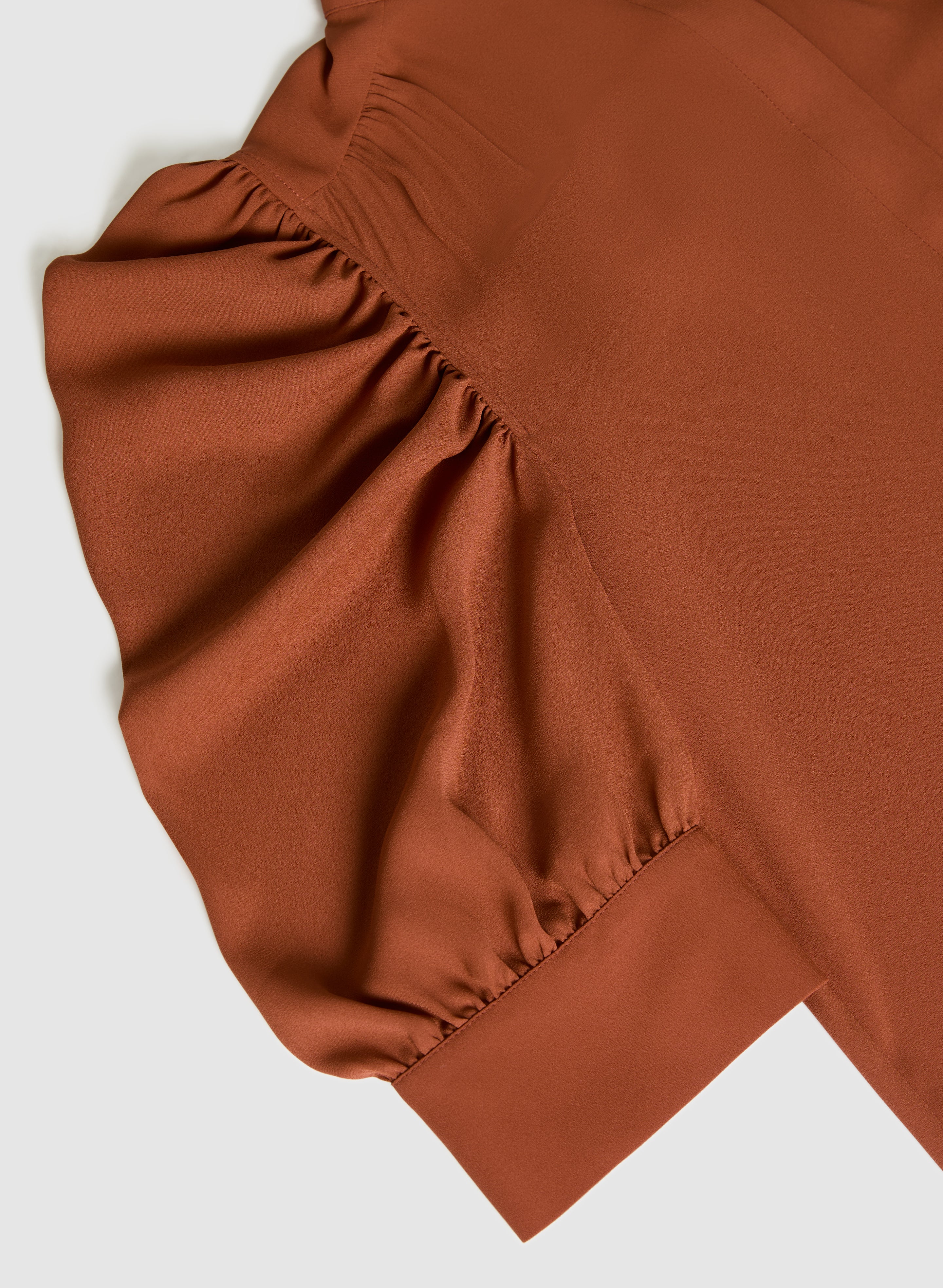 Draped Puff Sleeve Blouse - Image 7