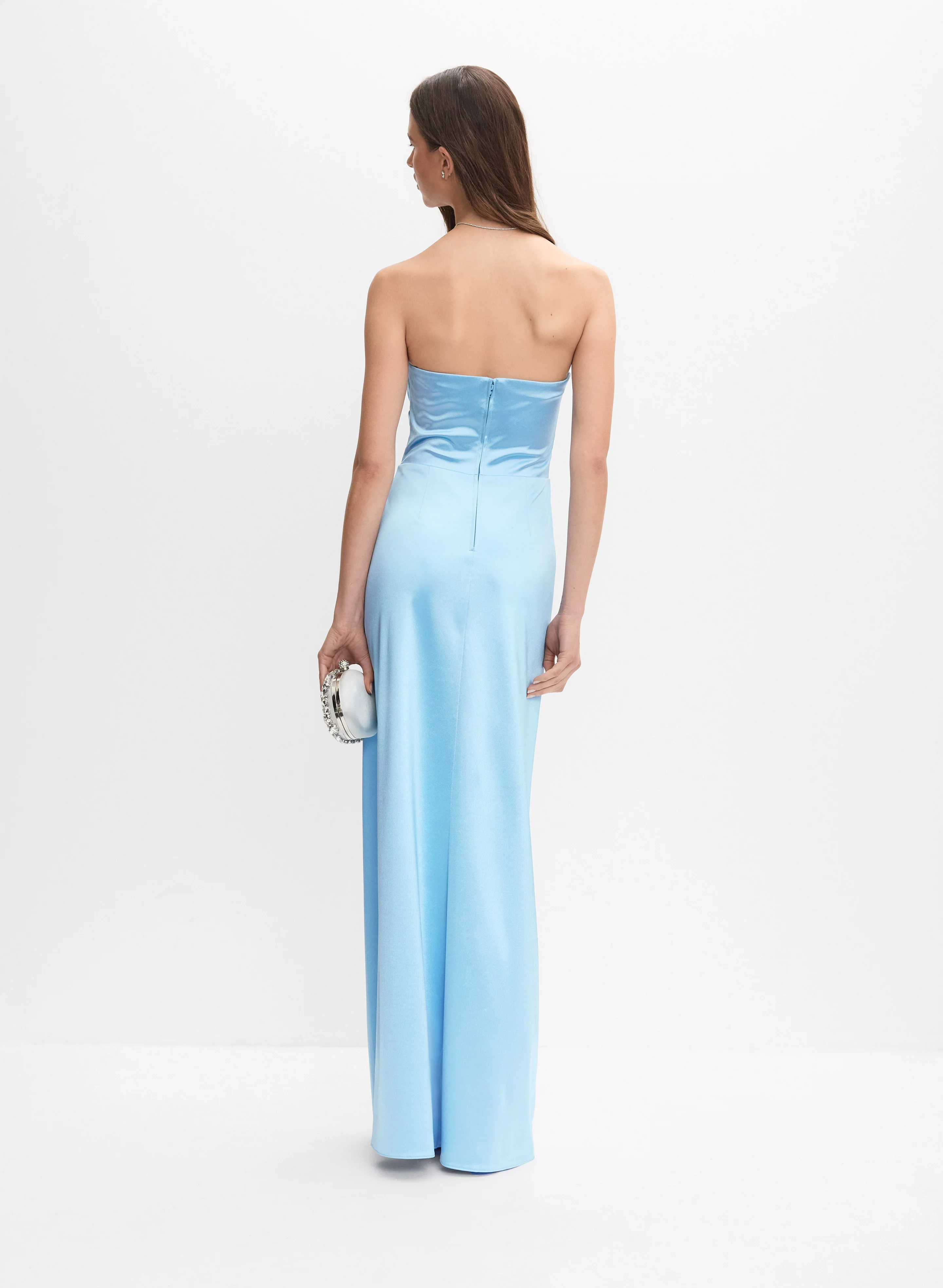 Draped Sweetheart Neck Dress - Image 4