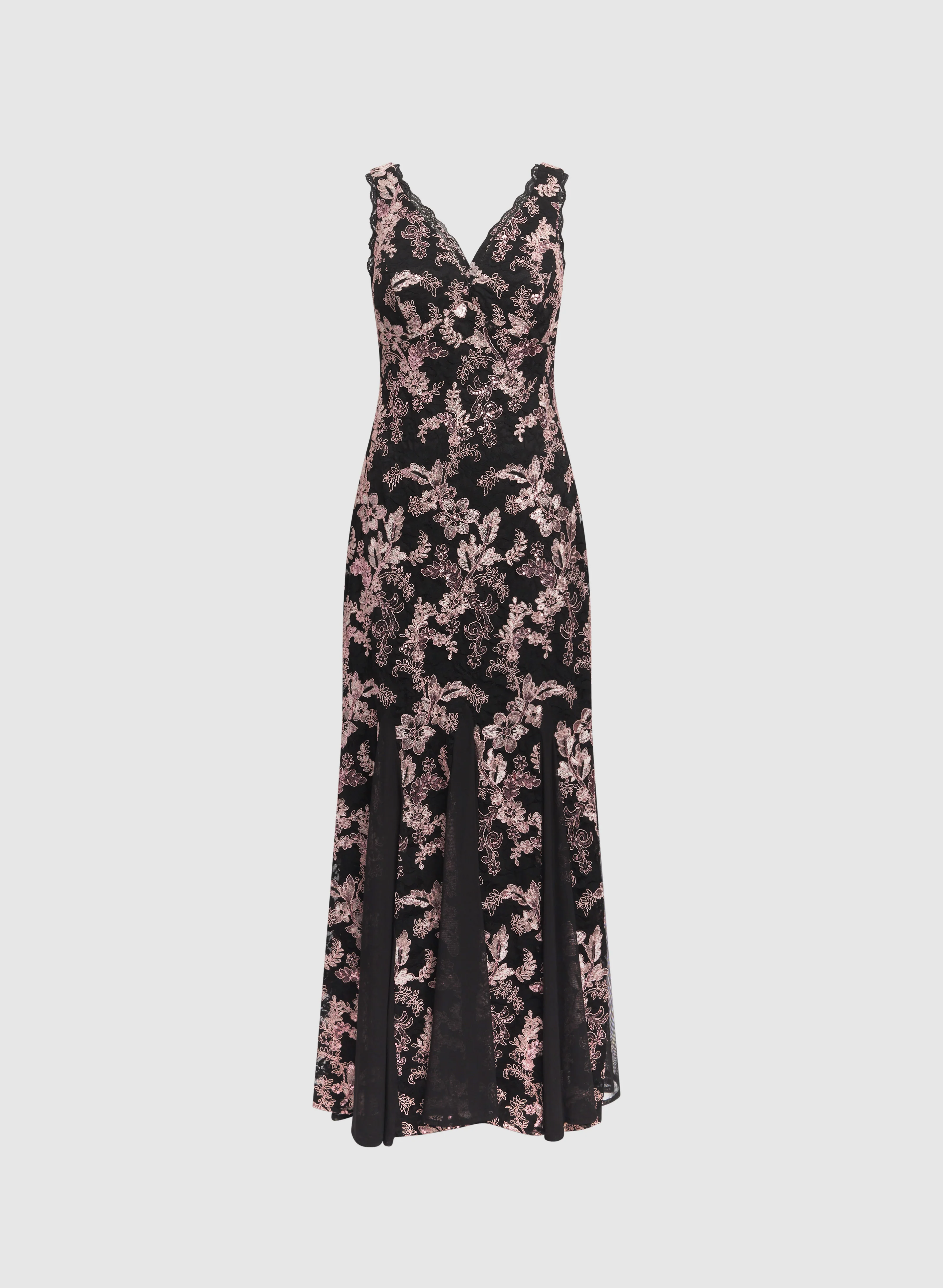 Embellished Floral Lace Dress - Image 5