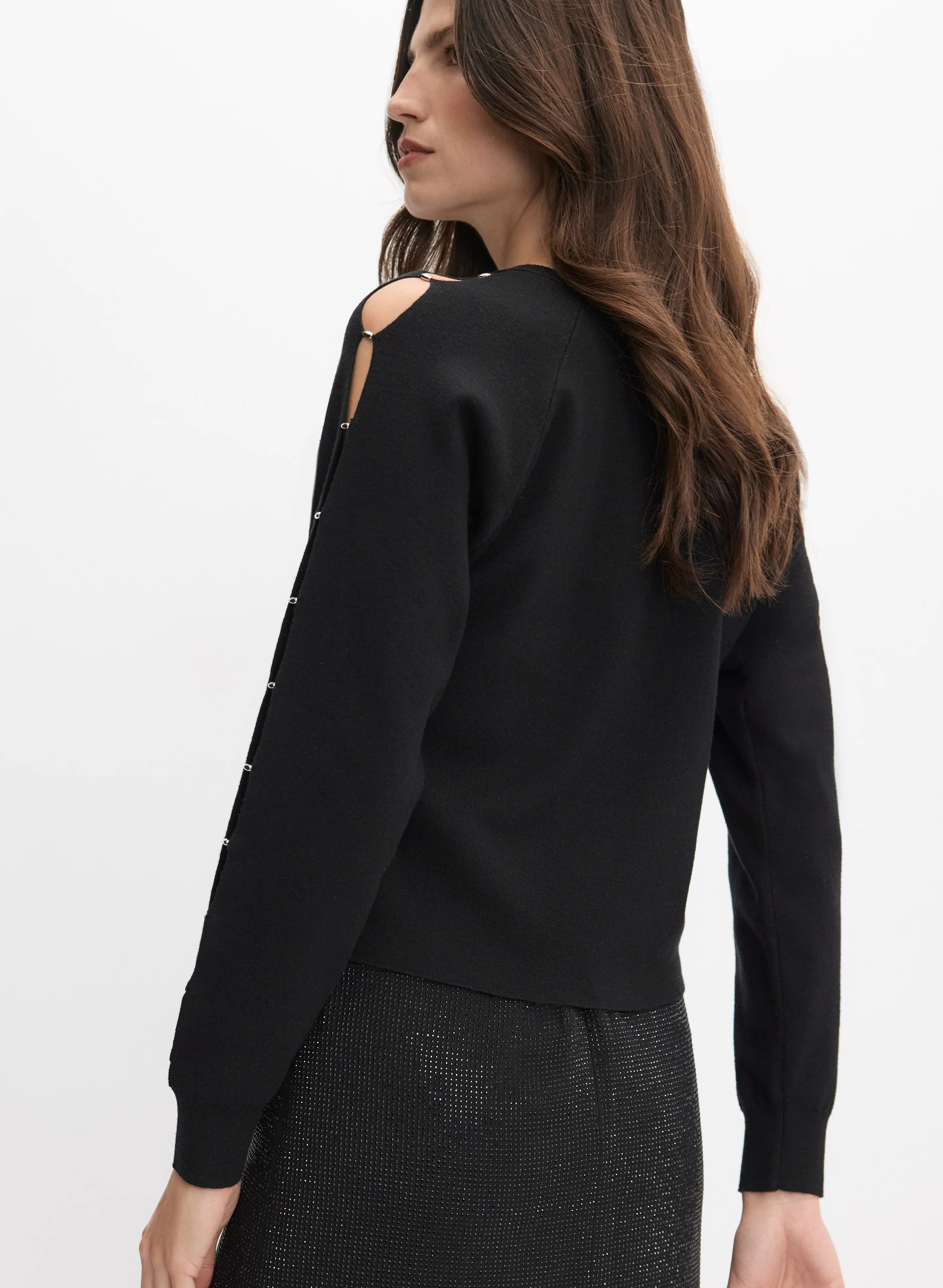 Embellished Split Sleeve Sweater - Image 4