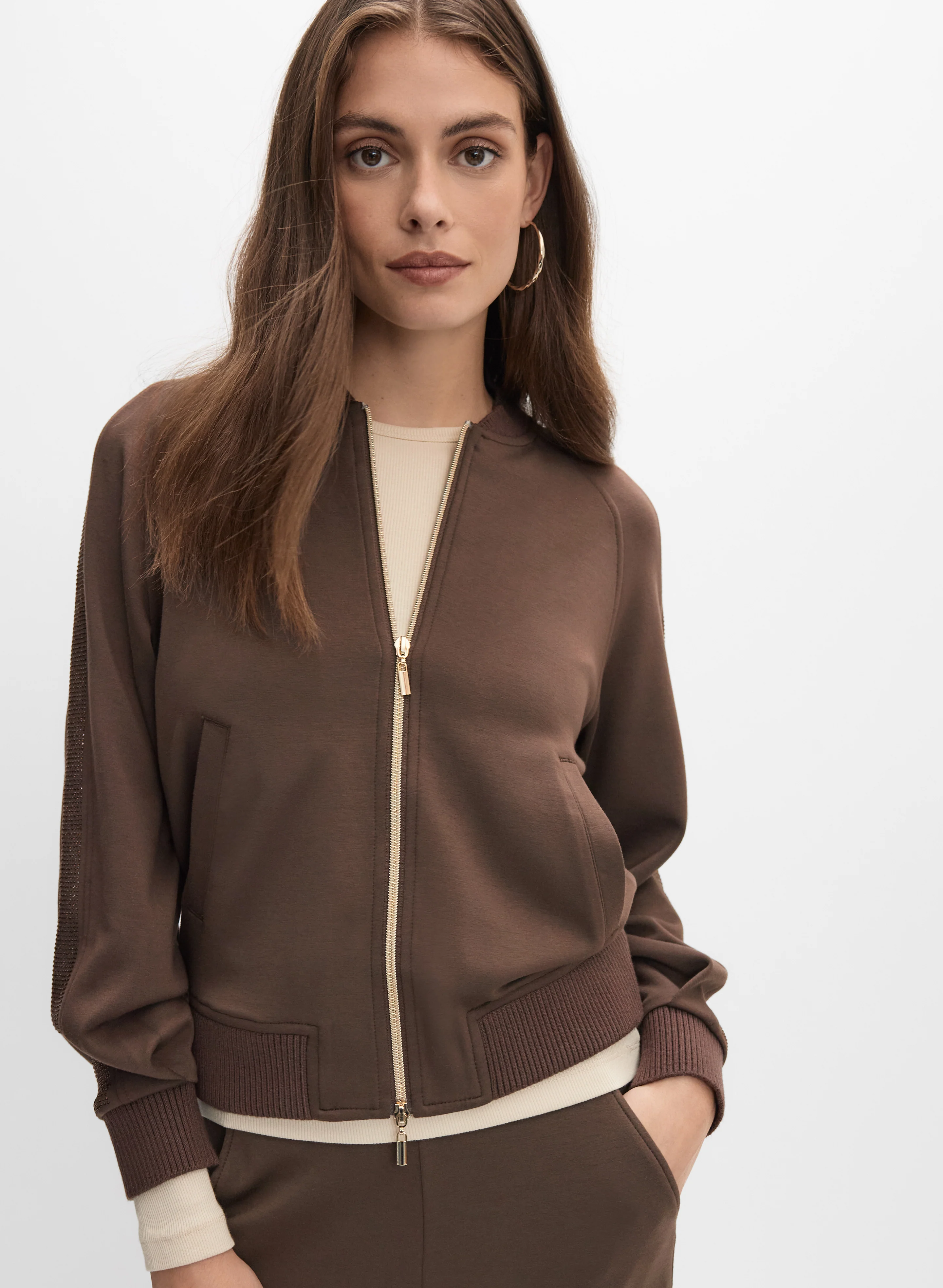 Embellished Zip-Up Jacket