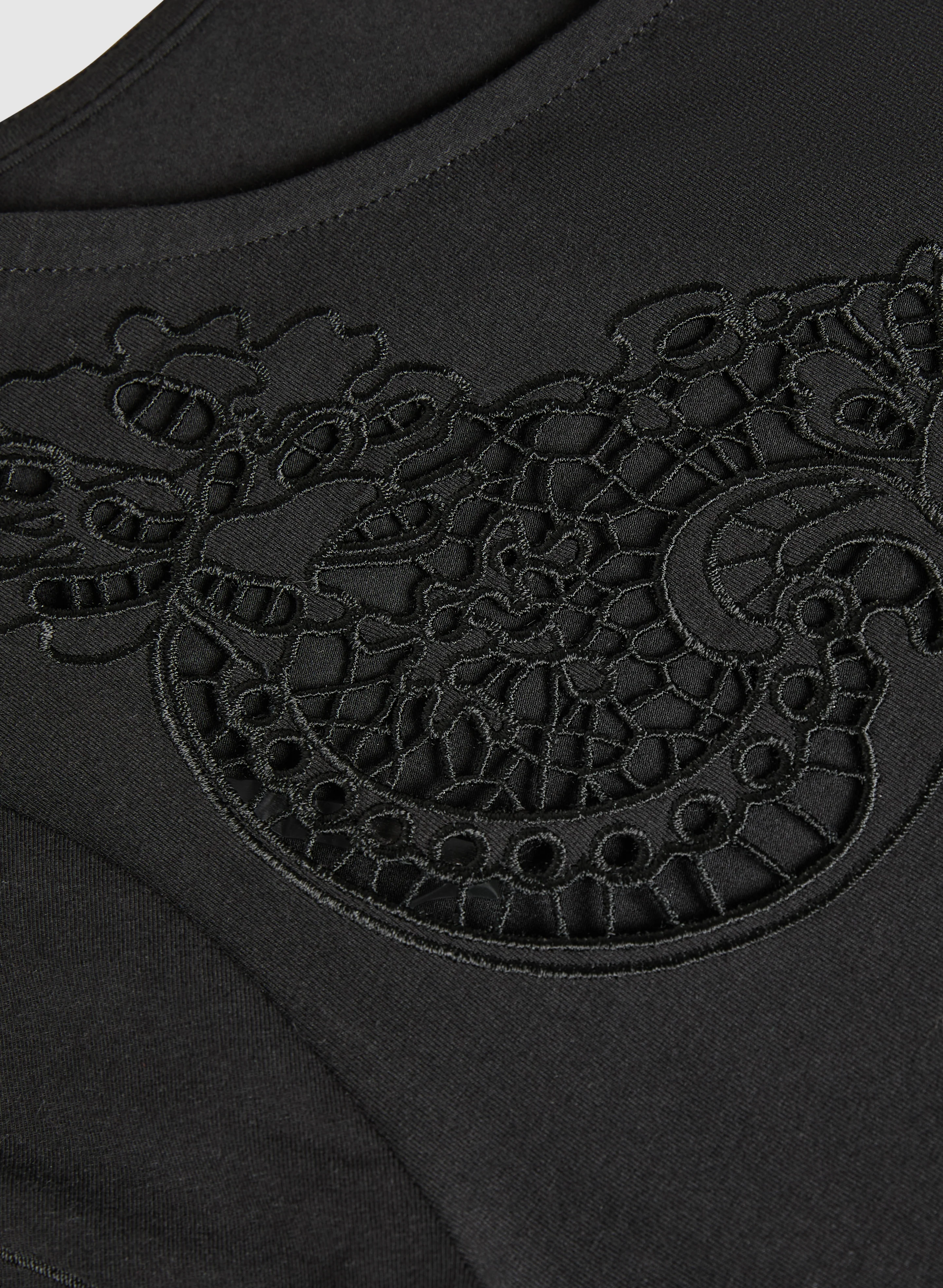 Cut-Out Embroidered T-Shirt - Image 7