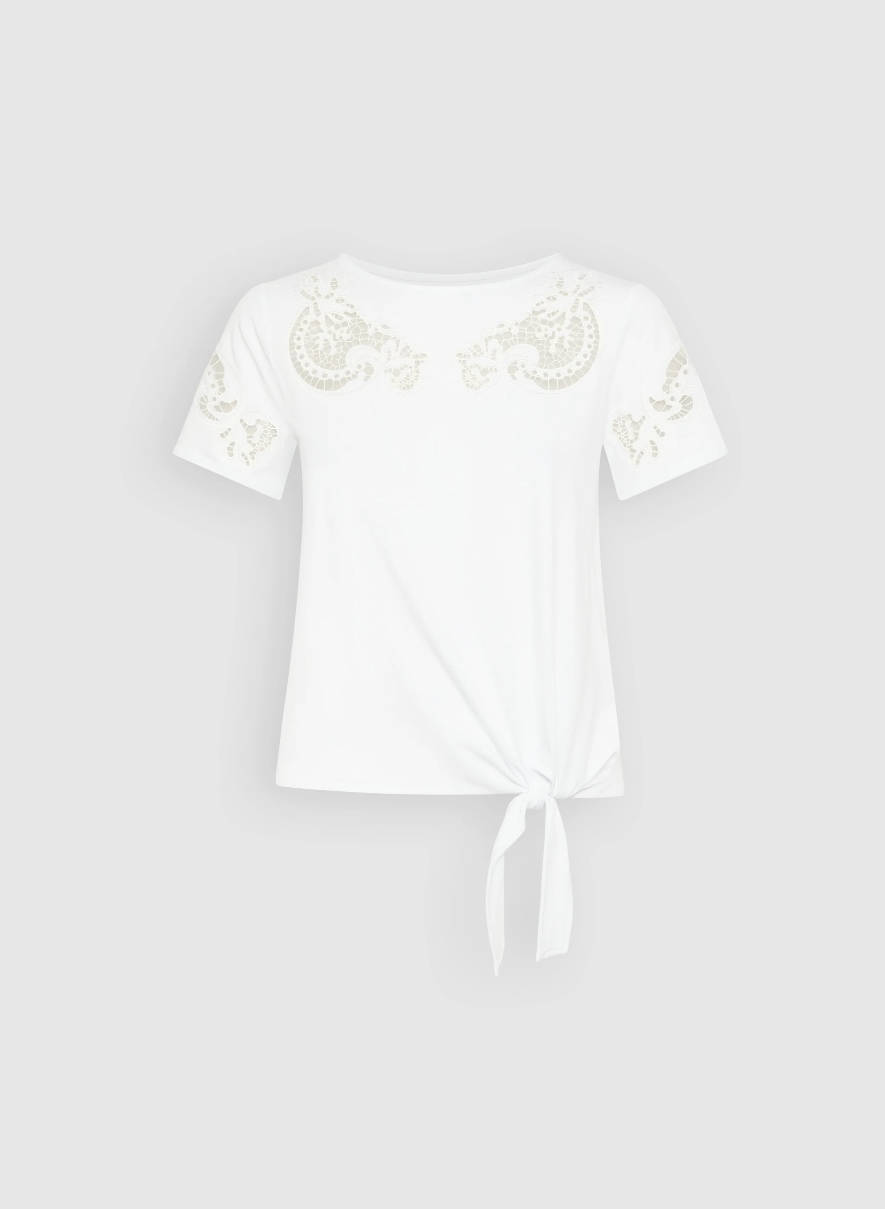 Cut-Out Embroidered T-Shirt - Image 6
