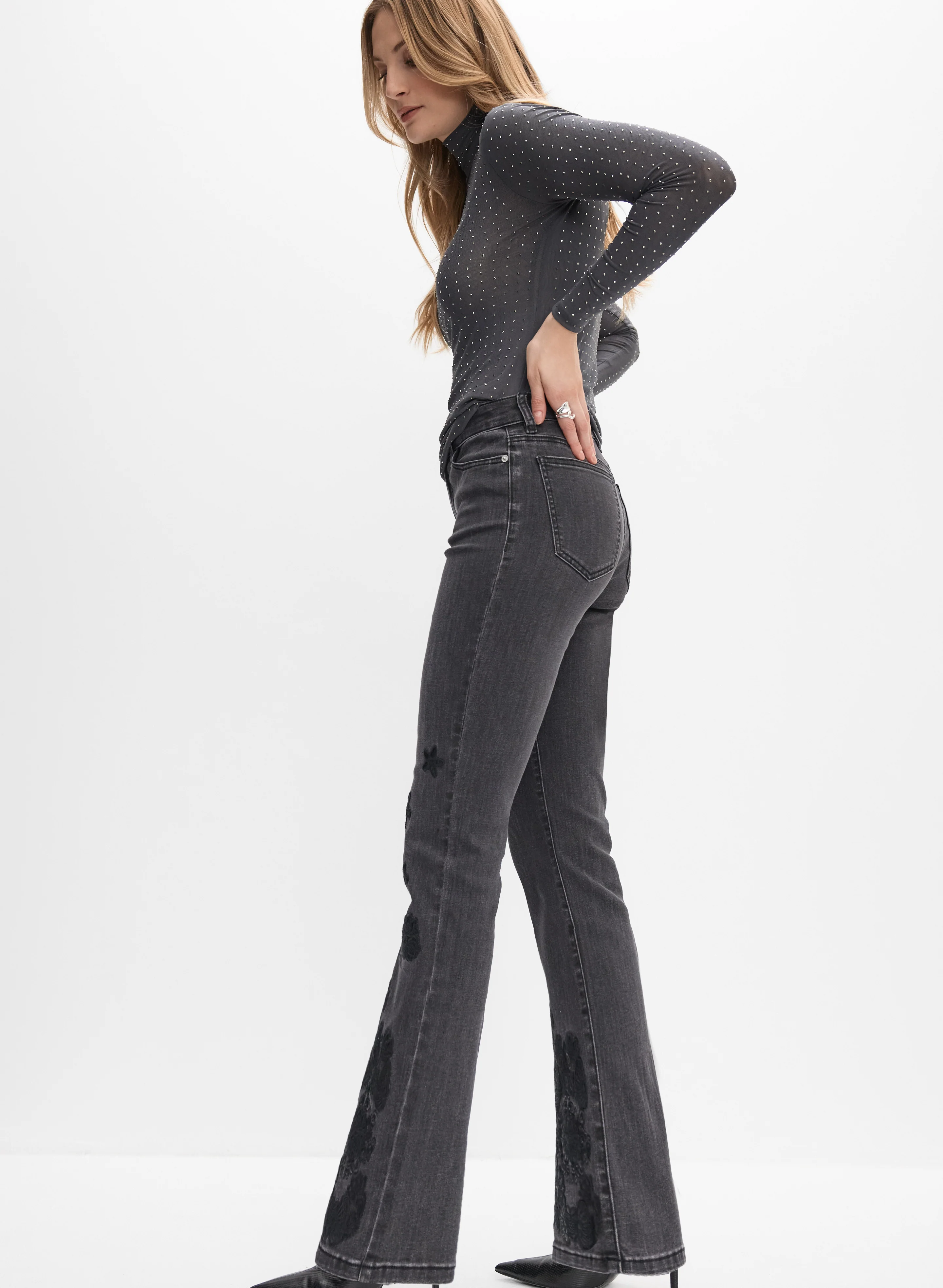 Embroidered Straight-Leg Jeans - Image 5