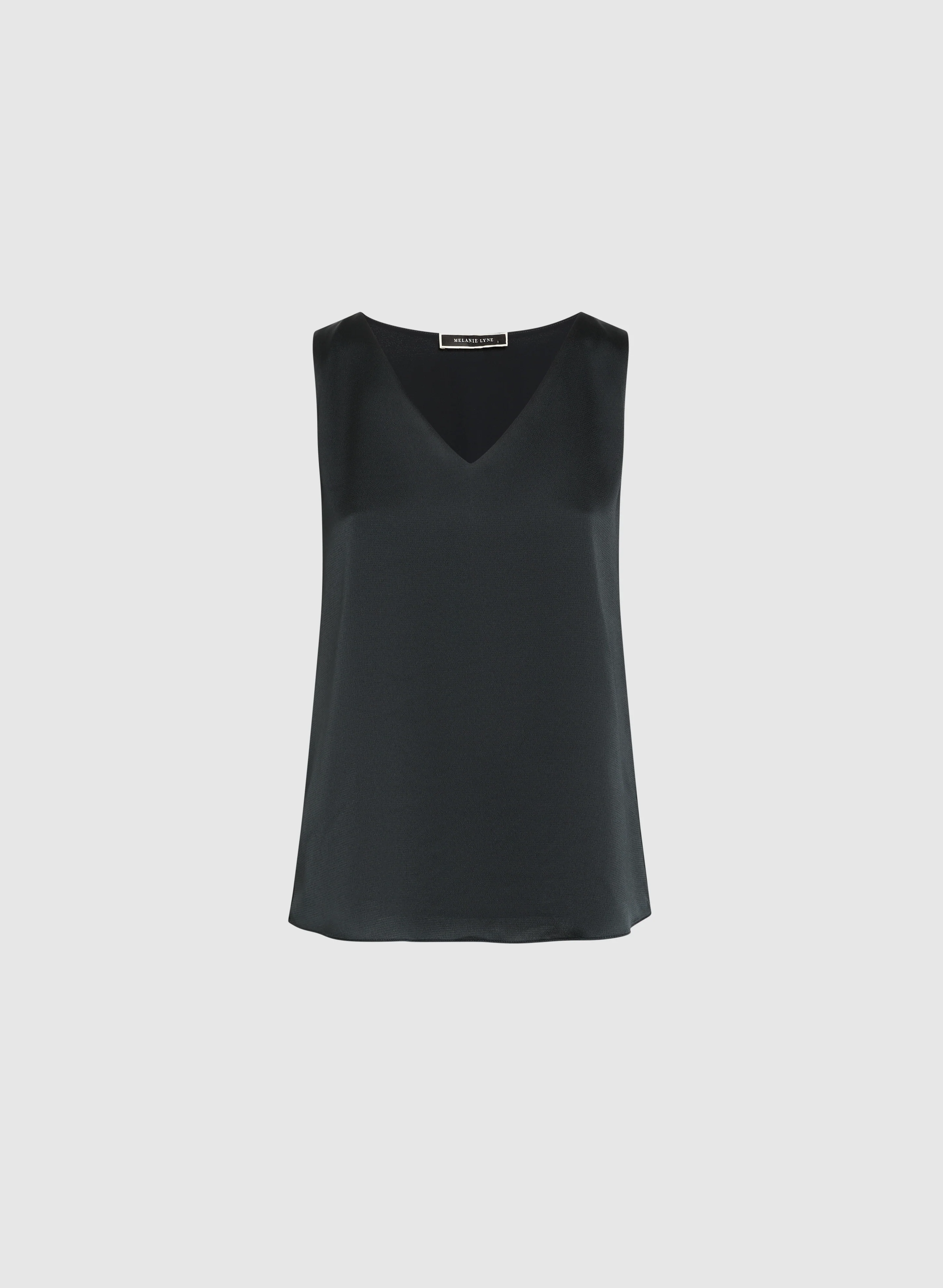 Essential V-Neck Satin Tank Top - Image 6