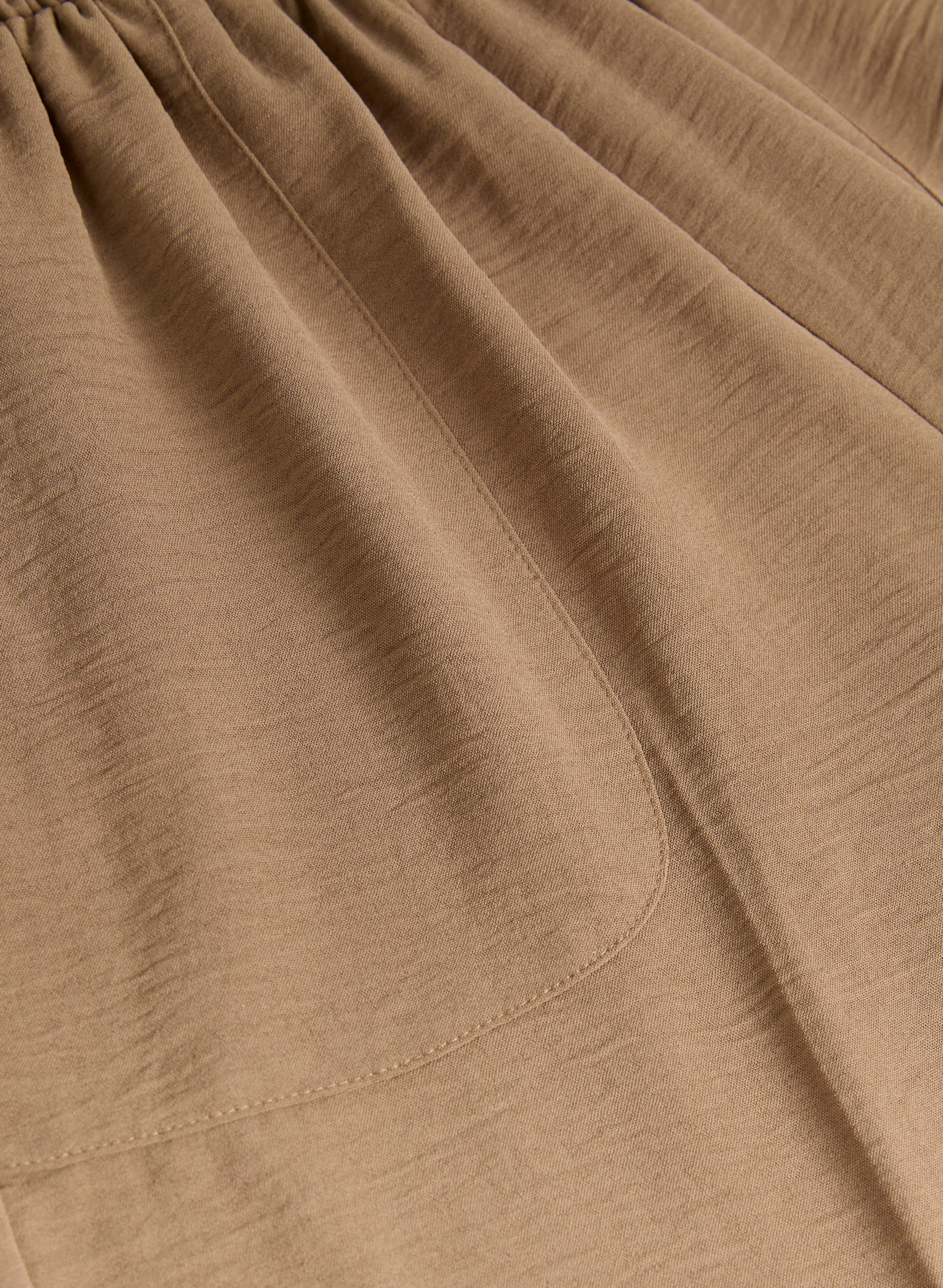 Shirred Waist Wide-Leg Pants - Image 7