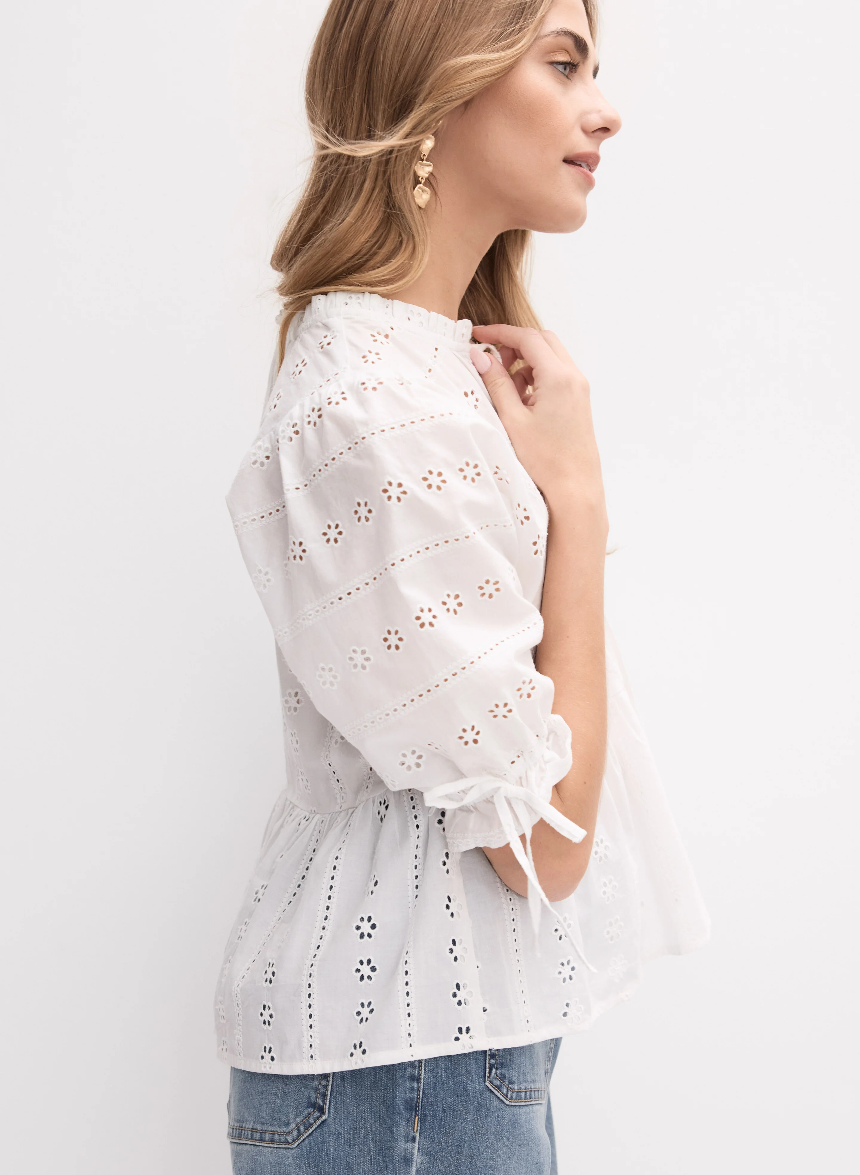 Eyelet Embroidered Blouse - Image 2