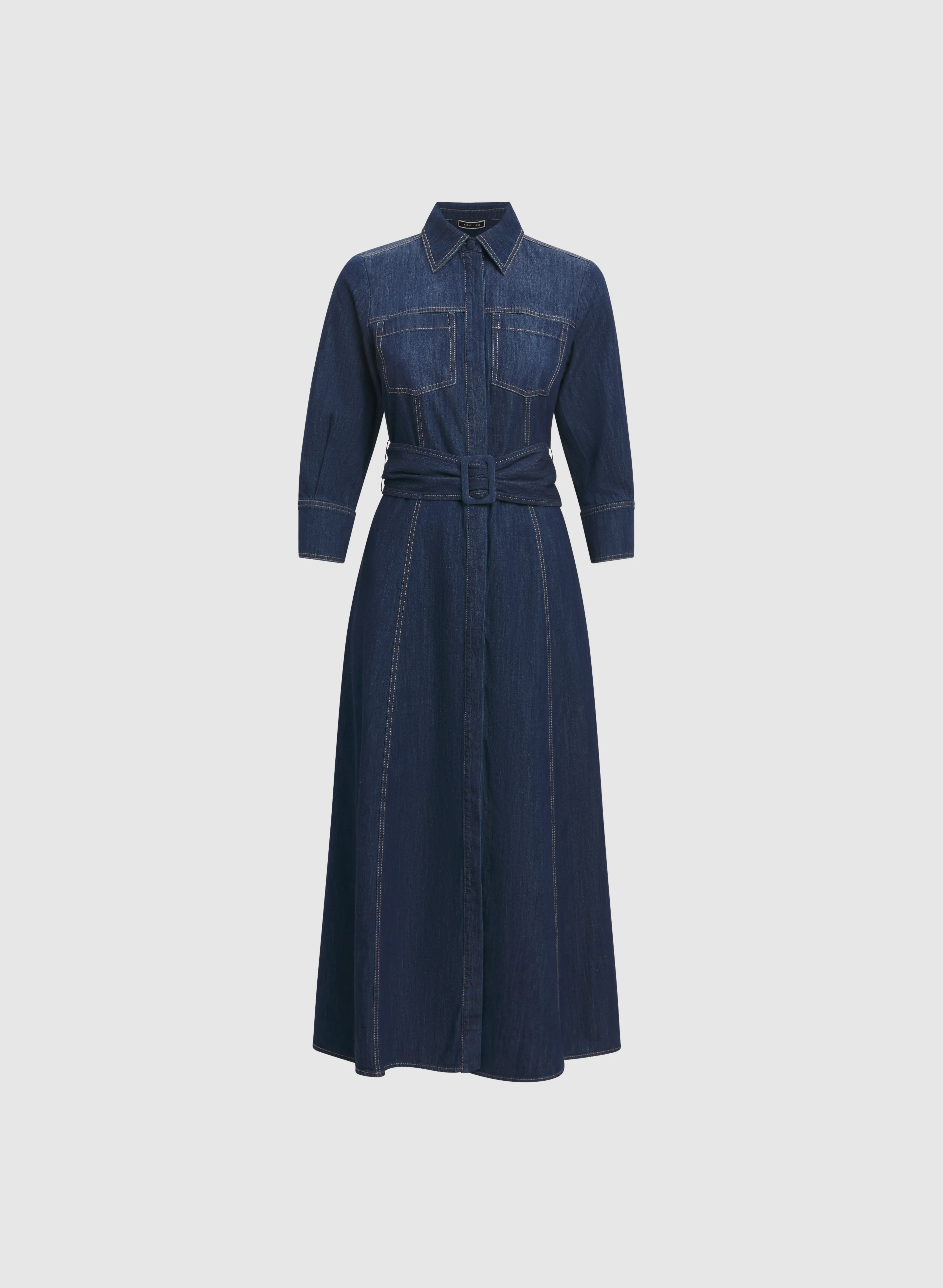 Fit & Flare Denim Shirt Dress - Image 5