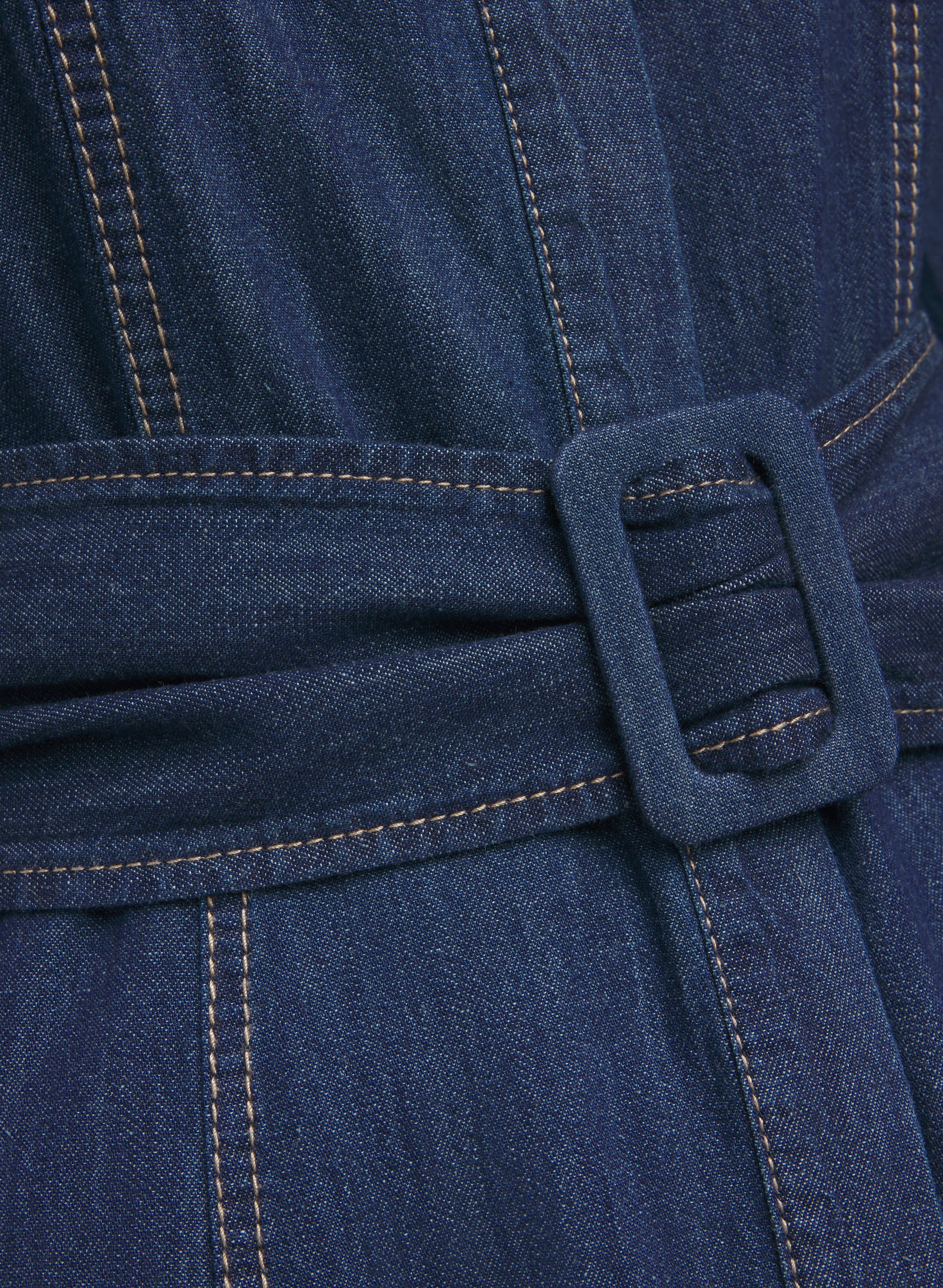 Fit & Flare Denim Shirt Dress - Image 6