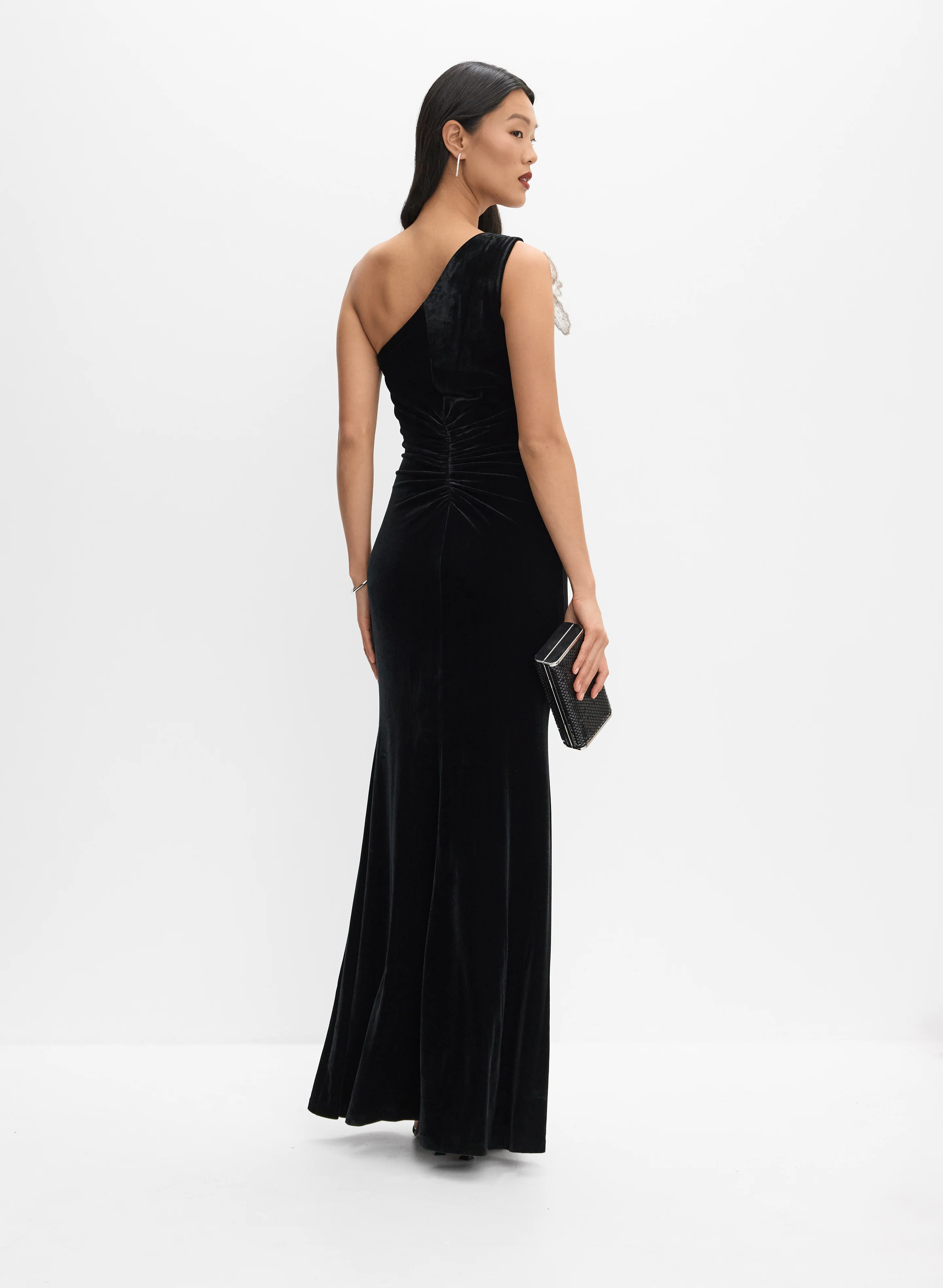 Fitted Velvet Dress - Image 4